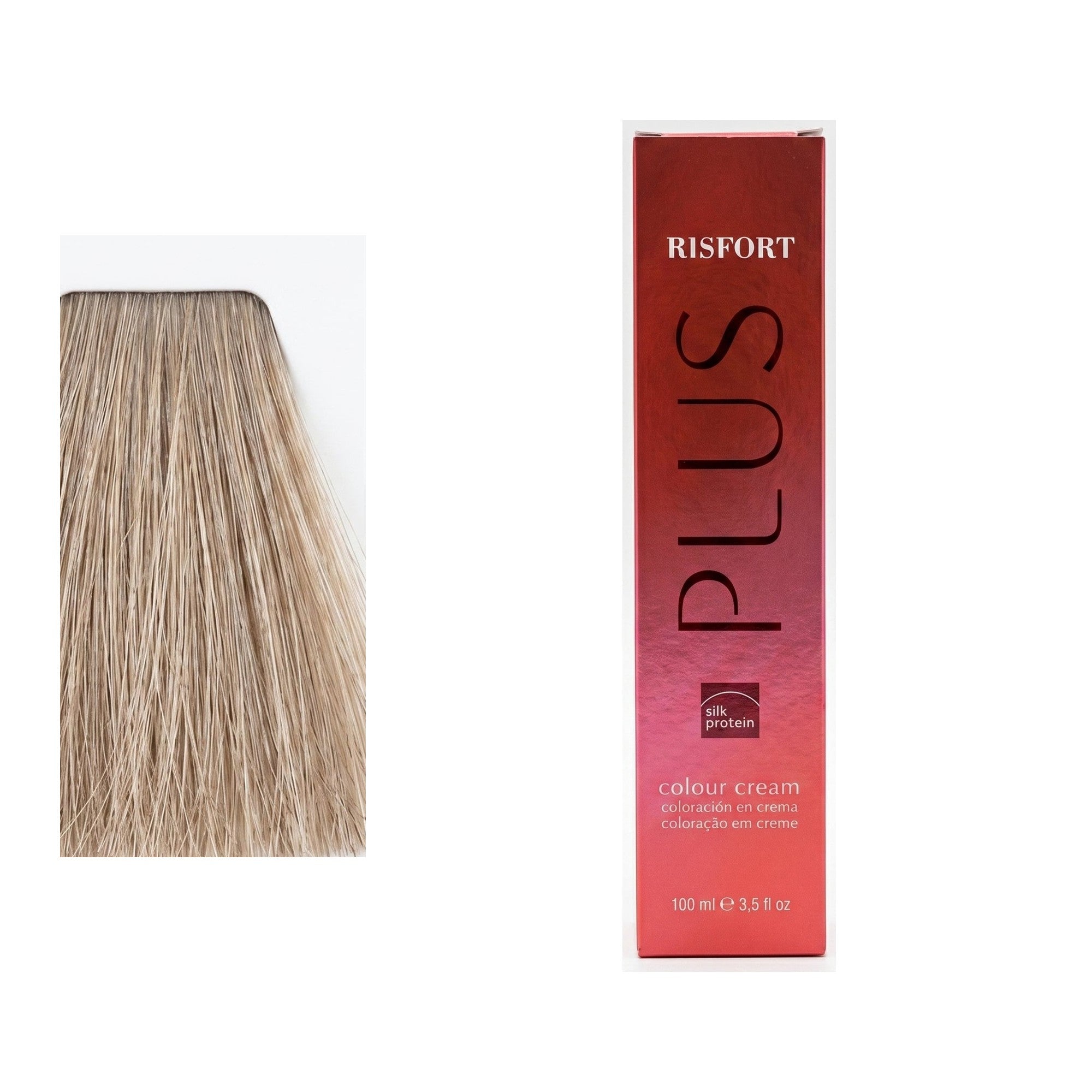 Risfort Plus tom 9.1: amostra da cor junto à embalagem de 100 ml