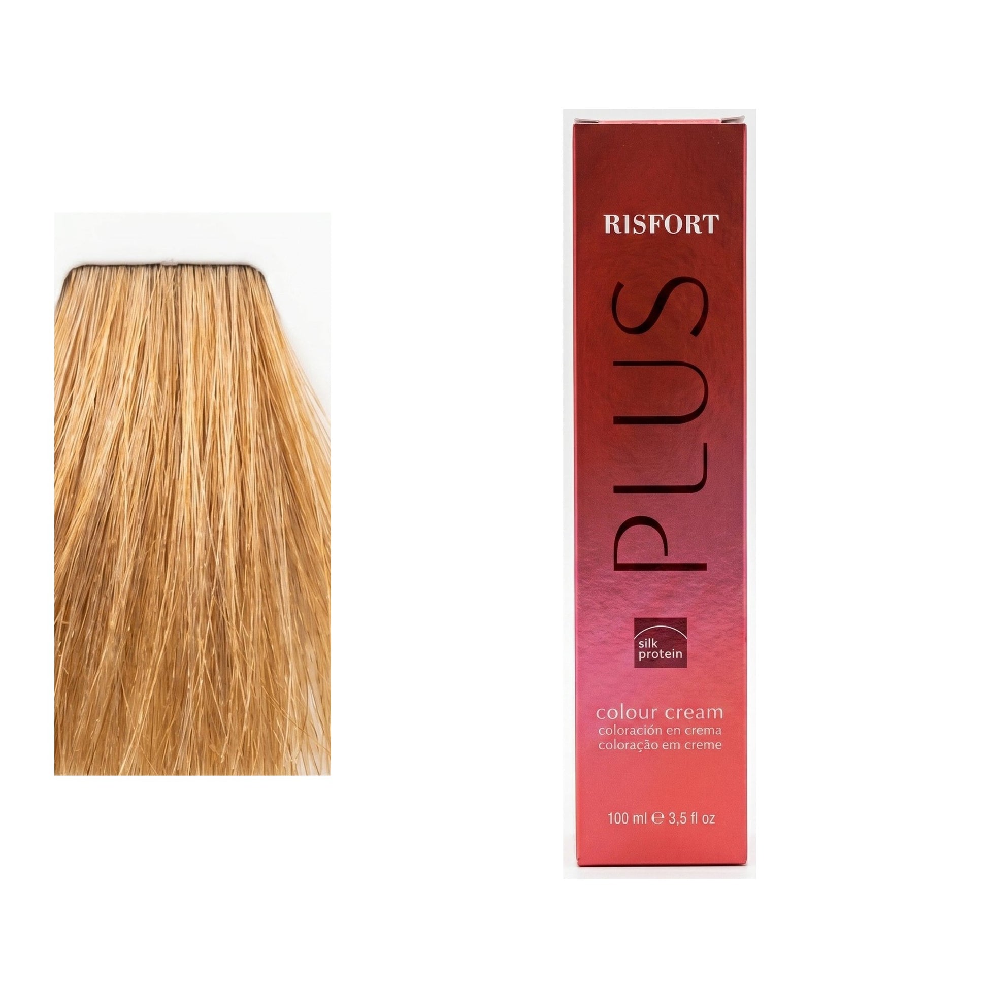 Risfort Plus tom 9.3: amostra da cor junto à embalagem de 100 ml