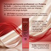 Risfort Plus: coloração permanente profissional com Proteína de Seda, cobertura total dos cabelos brancos