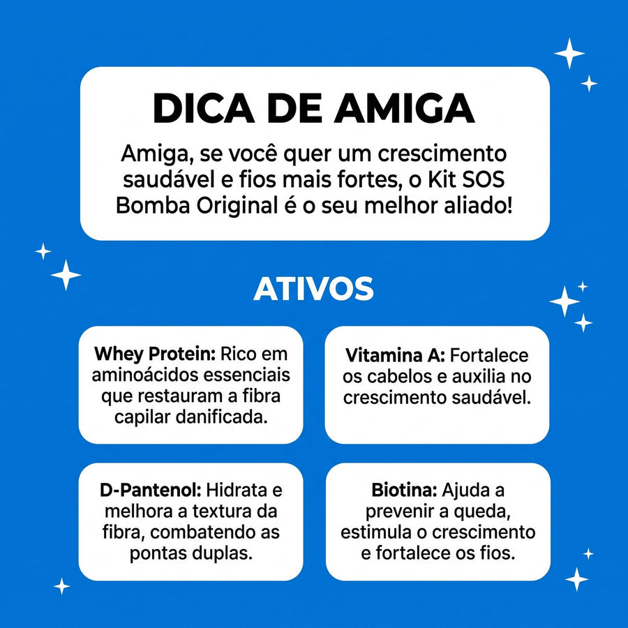 Salon Line SOS Bomba Original Creme de Pentear 500ml — como usar e ativos