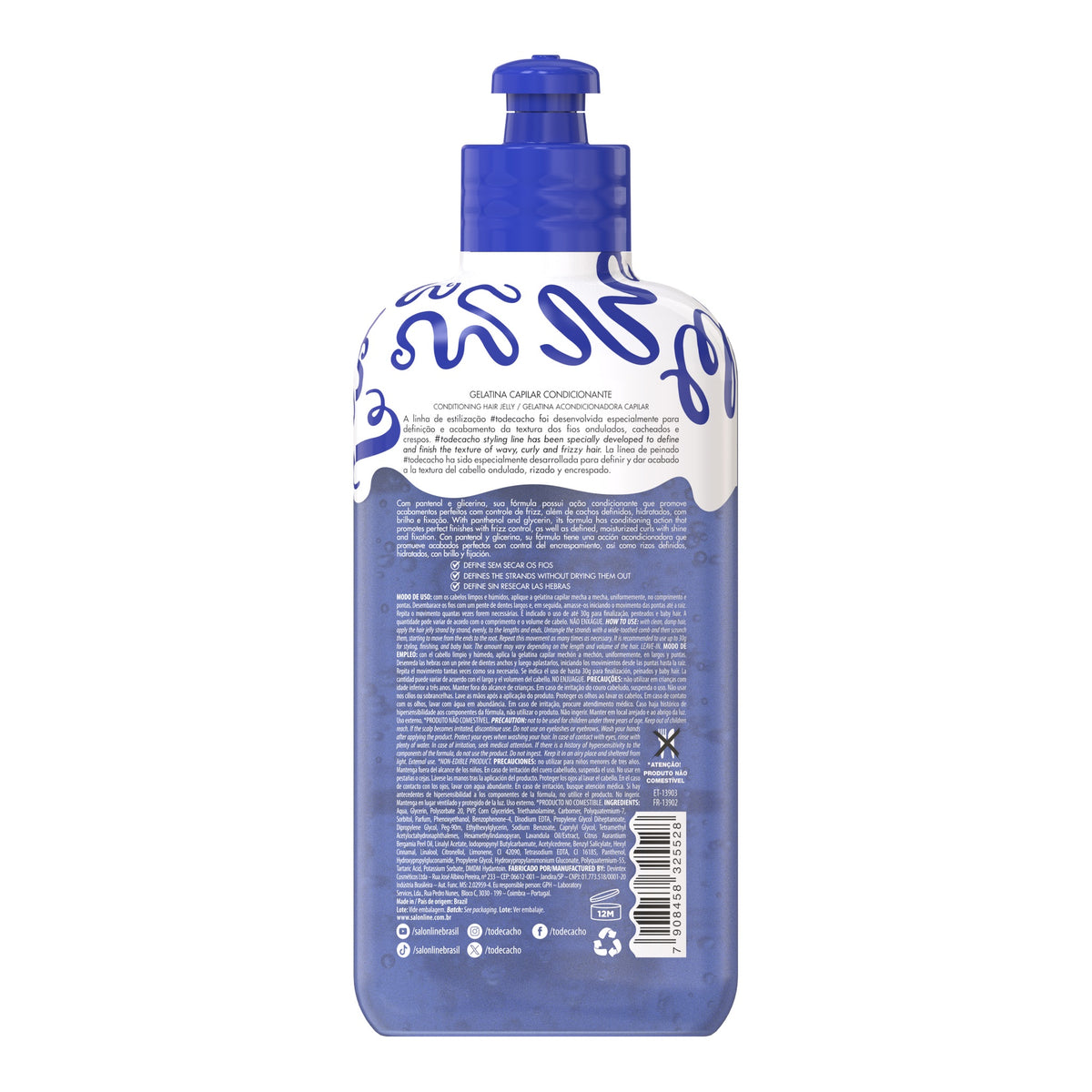 Salon Line Gelatina Frizz Control todecacho Professional Styling 310g — foto oficial da marca