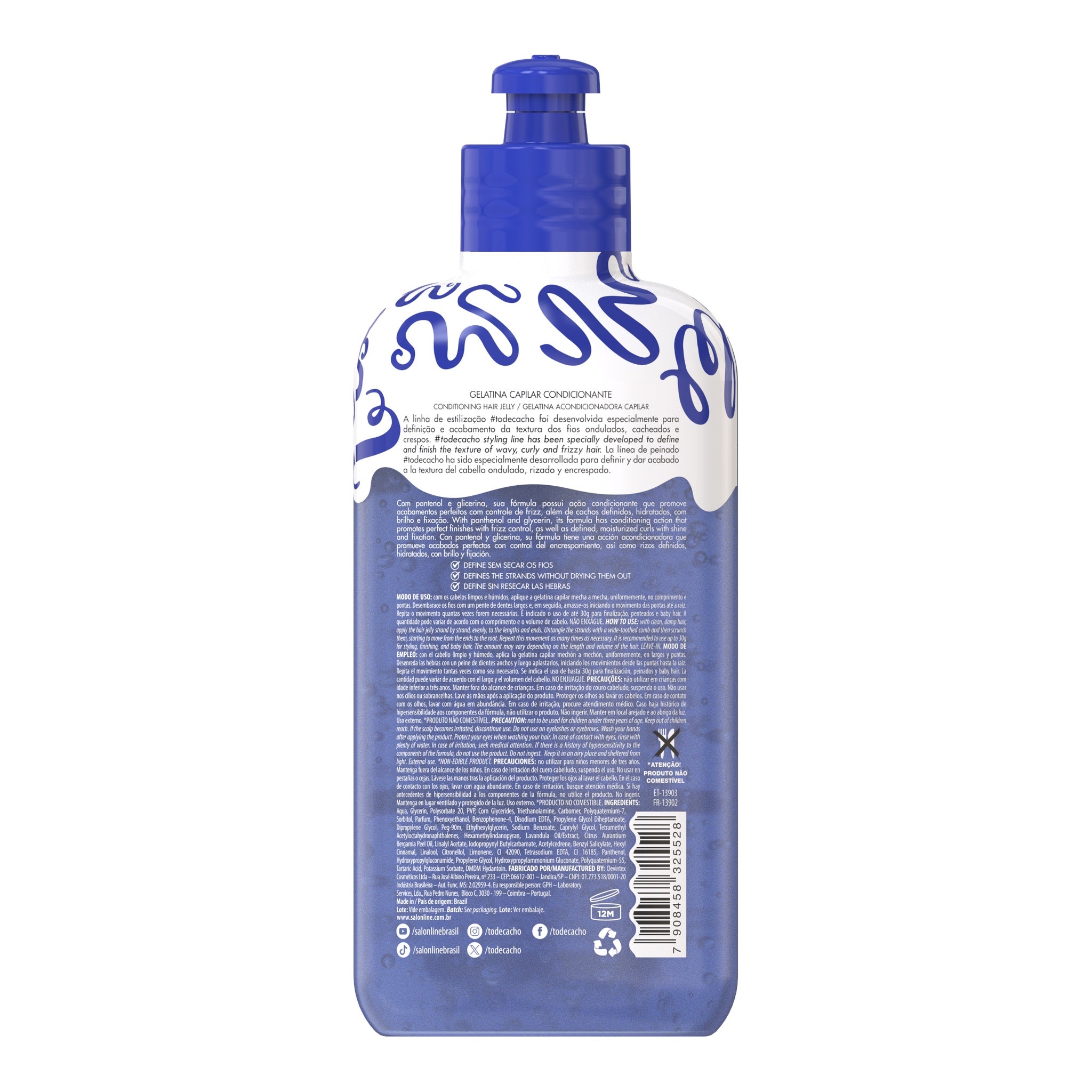 Salon Line Gelatina Frizz Control todecacho Professional Styling 310g — foto oficial da marca