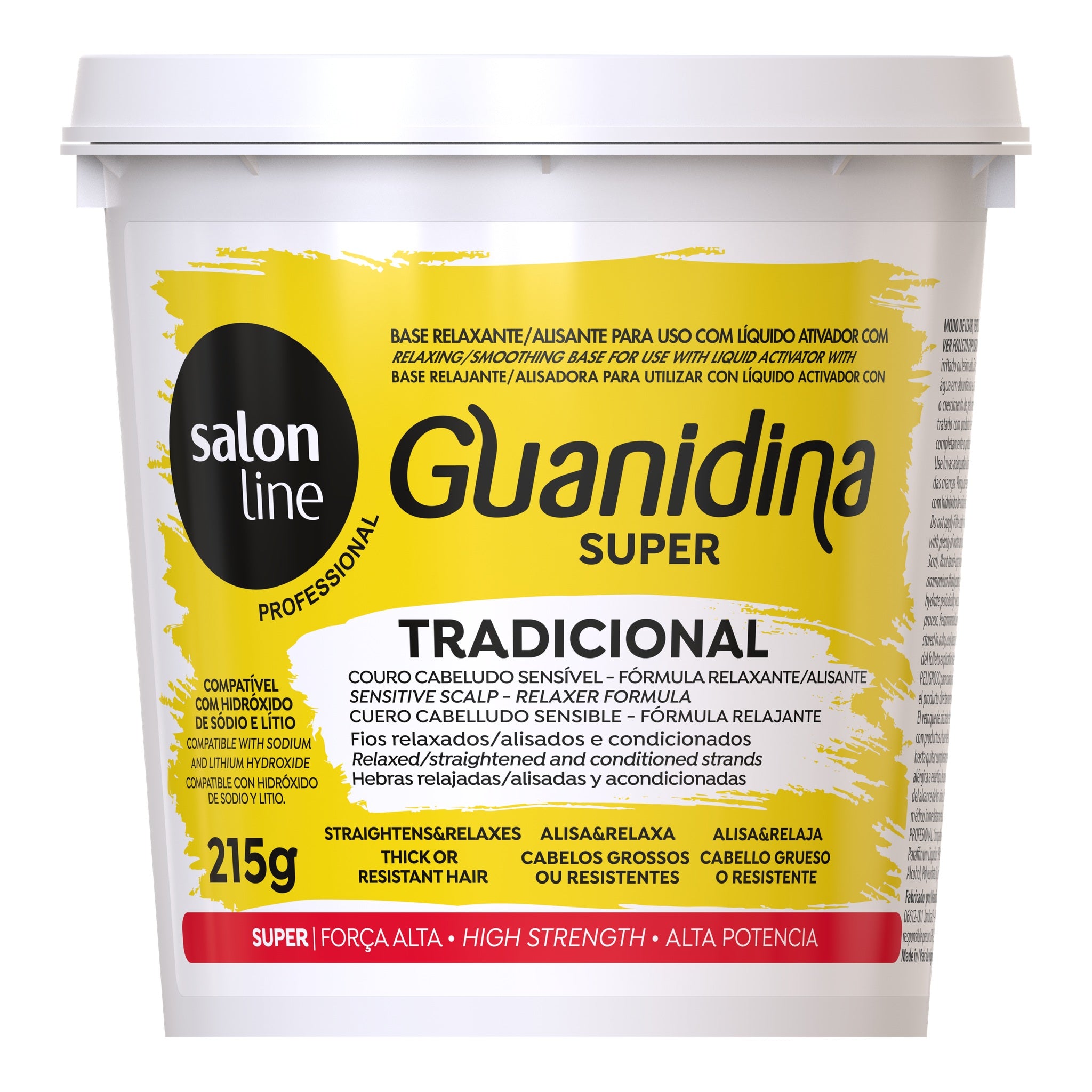 Salon Line Guanidina Tradicional Super Forte Alisa e Relaxa 215g — foto oficial da marca
