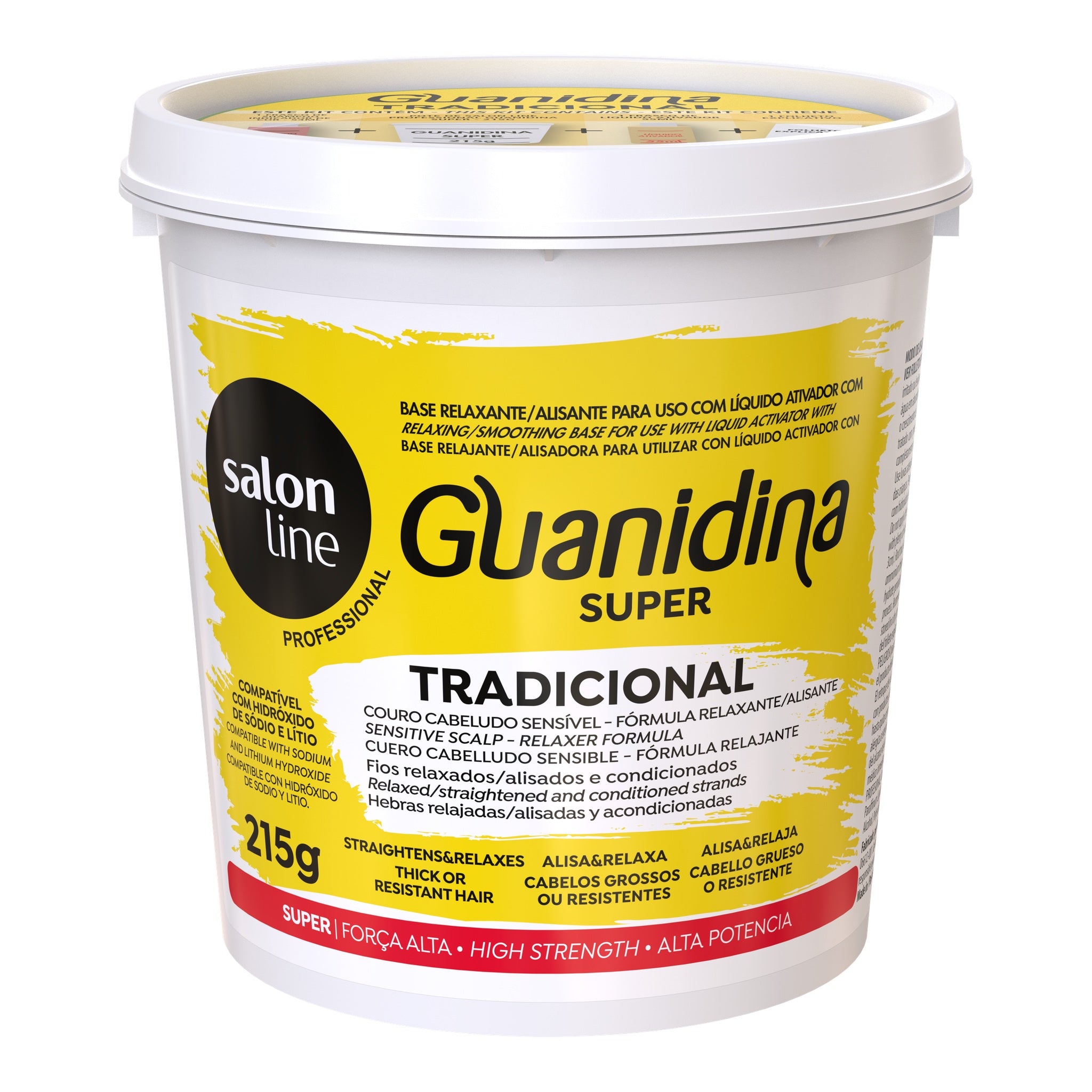 Salon Line Guanidina Tradicional Super Forte Alisa e Relaxa 215g — foto oficial da marca