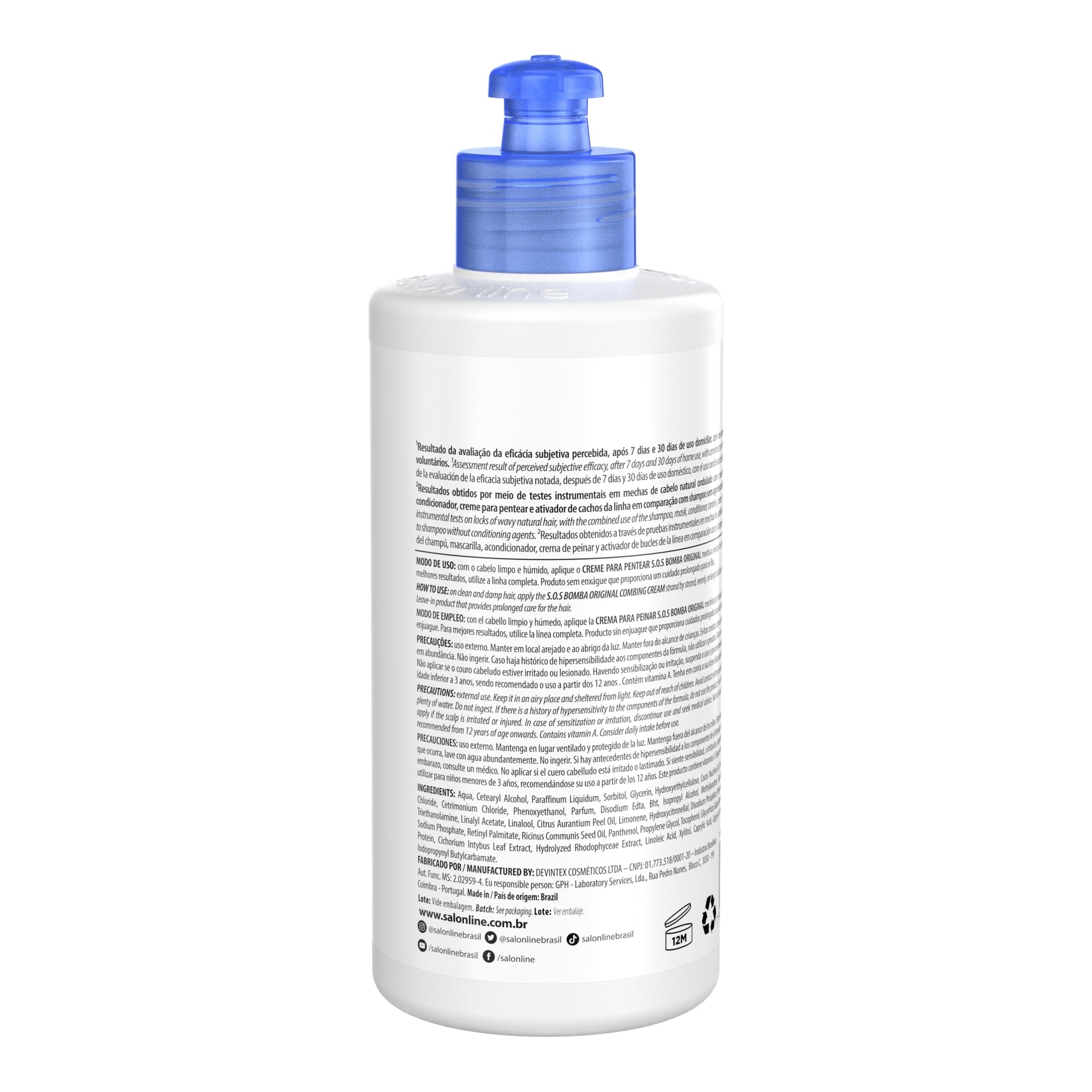 Salon Line SOS Bomba Original Creme de pentear 300ml — foto oficial da marca