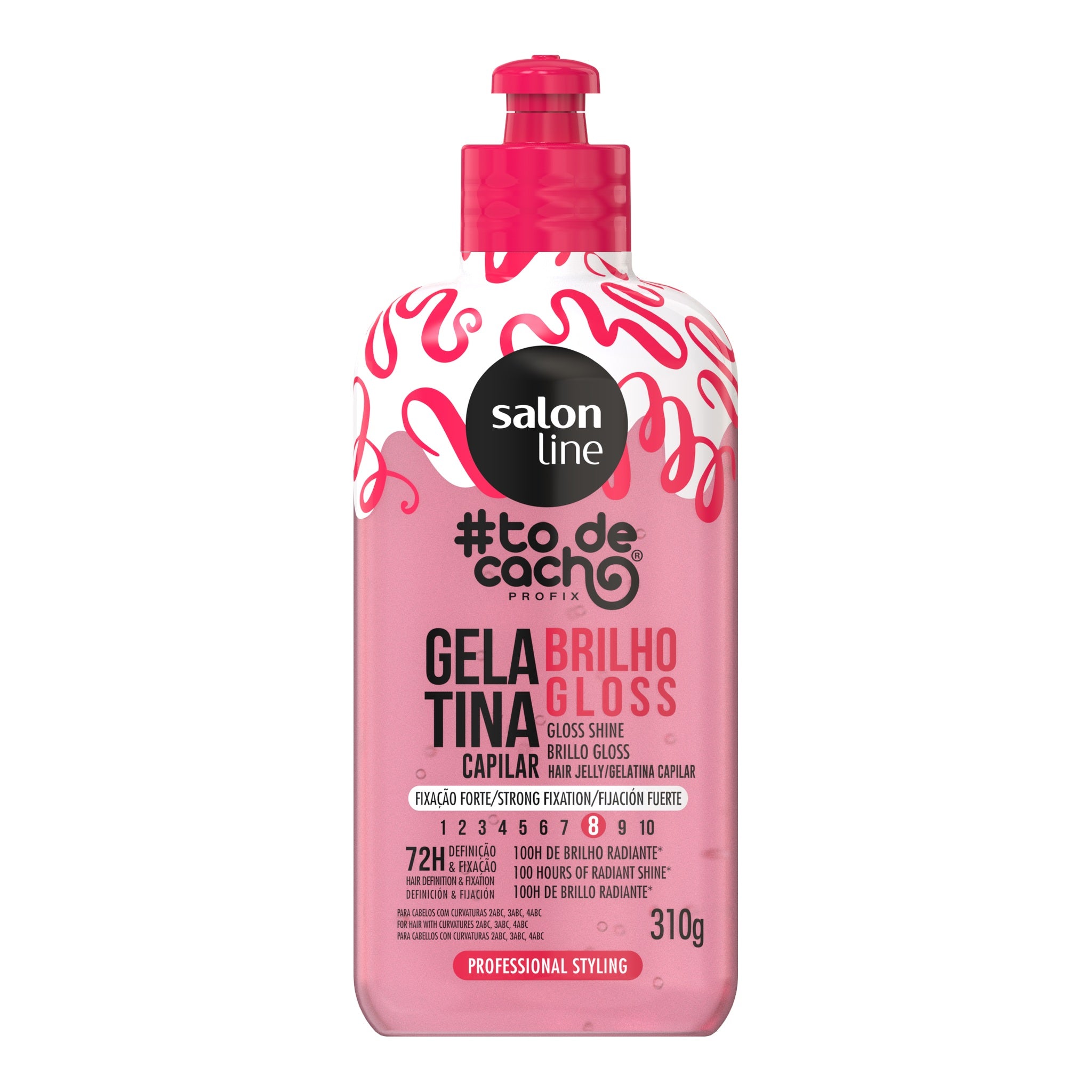 Salon Line Gelatina Brilho Gloss Intenso todecacho Professional Styling 310g — foto oficial da marca