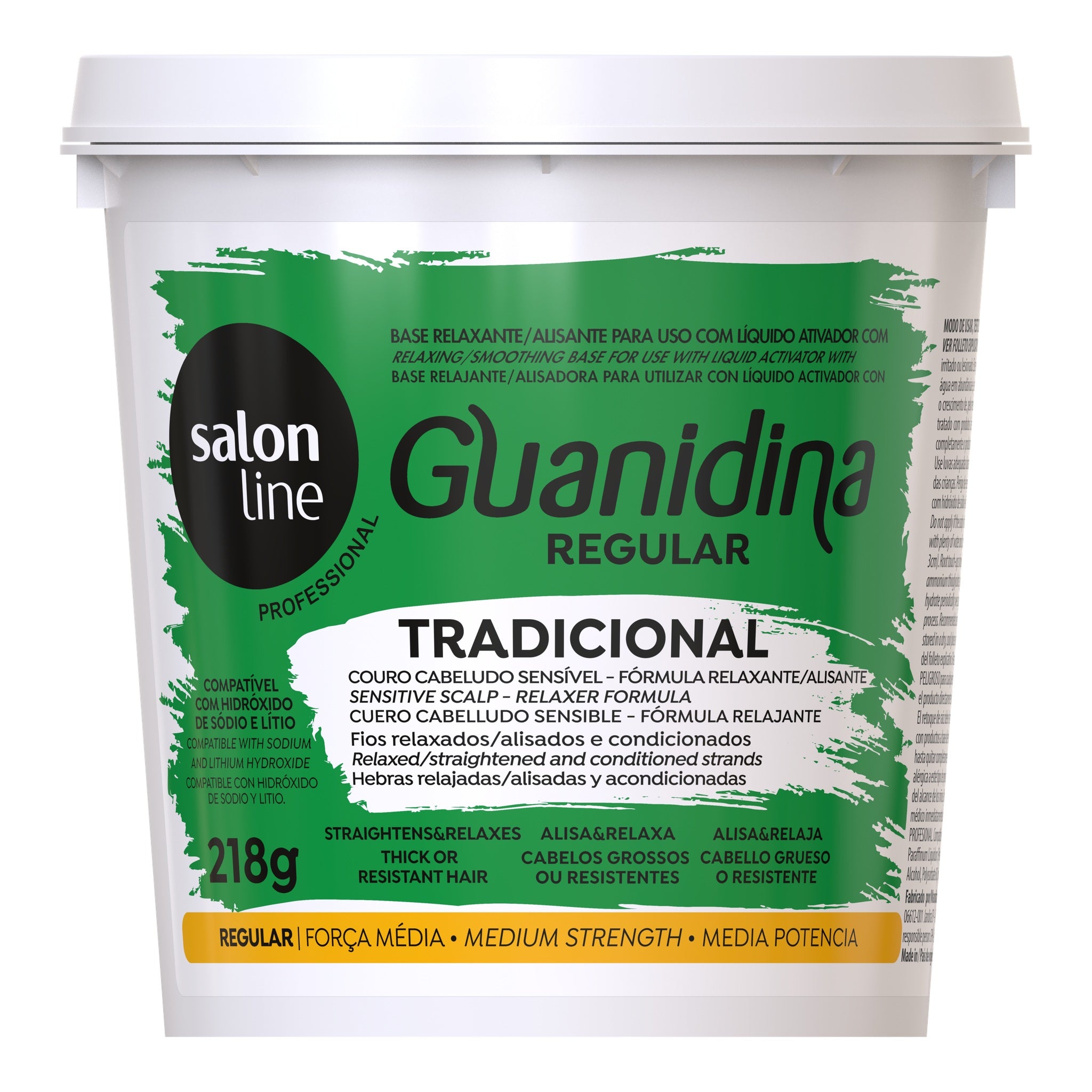 Salon Line Guanidina Tradicional Regular Alisa e Relaxa 218g — foto oficial da marca