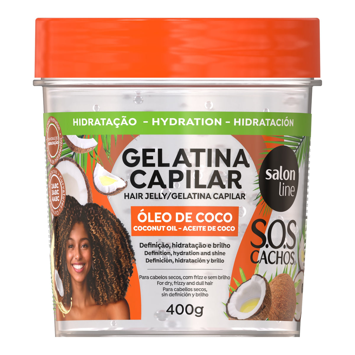 Salon Line SOS Cachos Gelatina Óleo De Coco 400g — foto oficial da marca