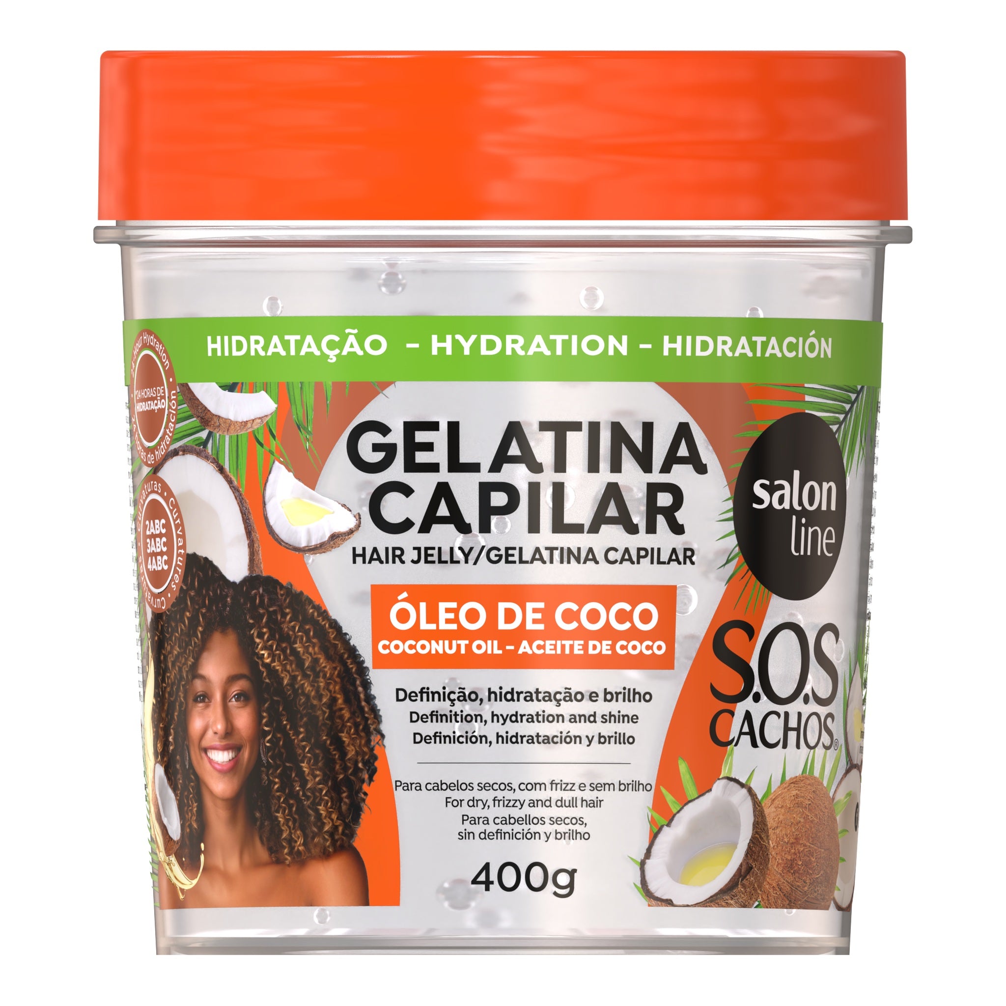 Salon Line SOS Cachos Gelatina Óleo De Coco 400g — foto oficial da marca