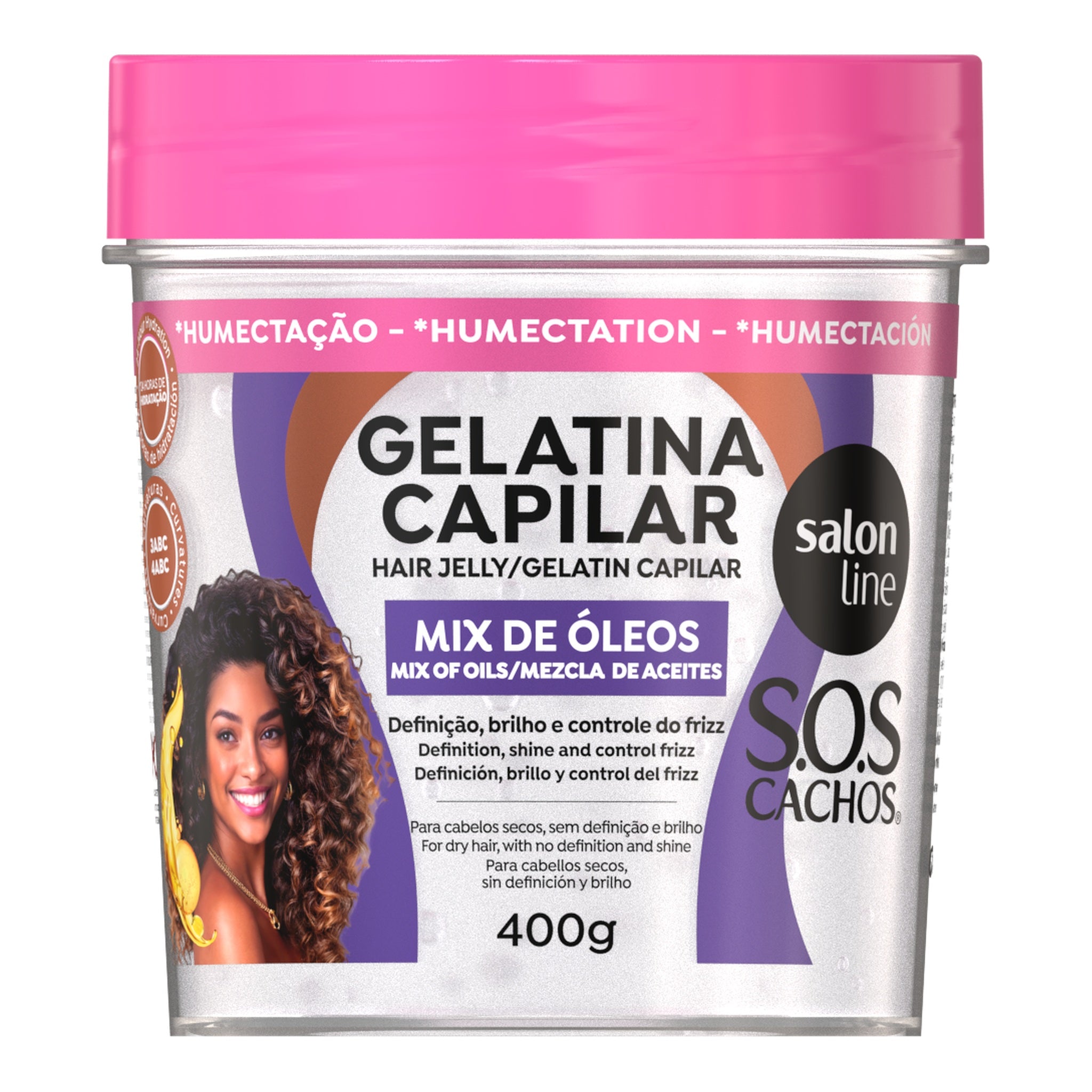 Salon Line SOS Cachos Mix De Óleos Gelatina 400g — foto oficial da marca