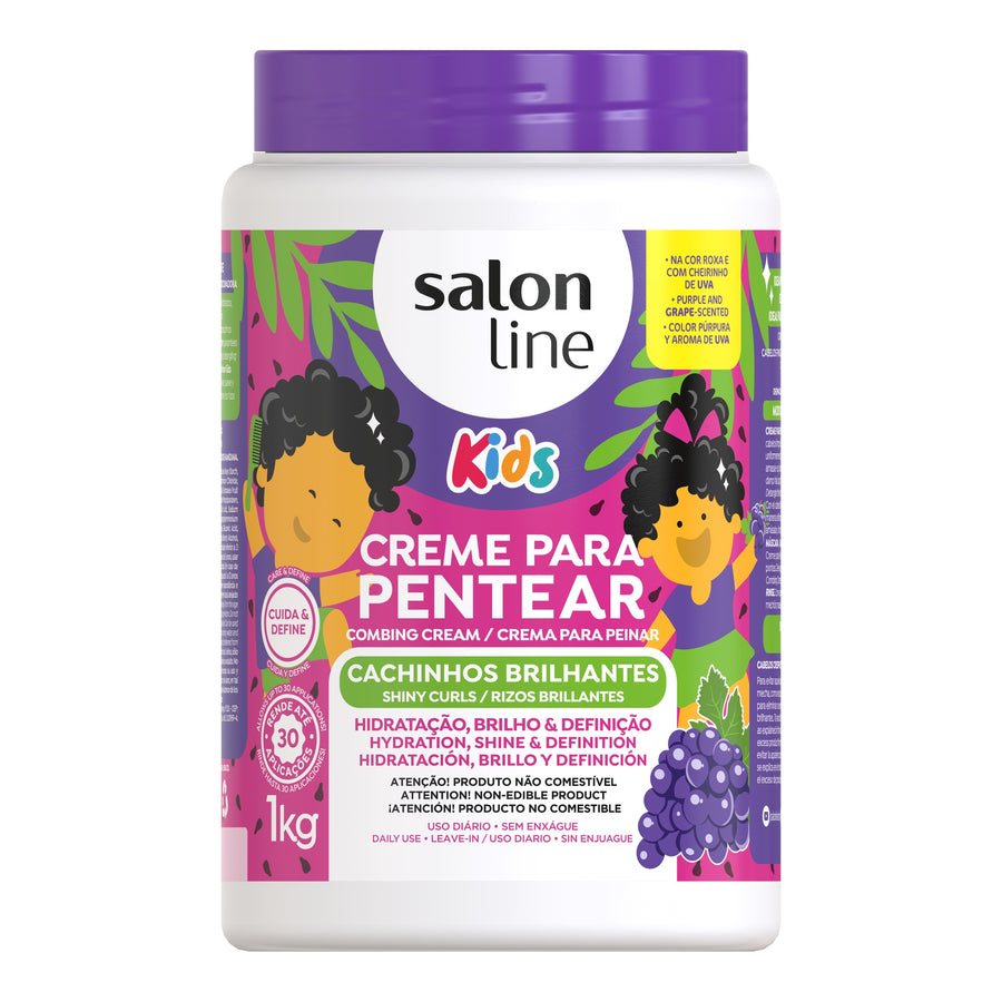 Salon Line Kids Cachinhos Brilhantes Creme Para Pentear 1Kg — foto oficial da marca