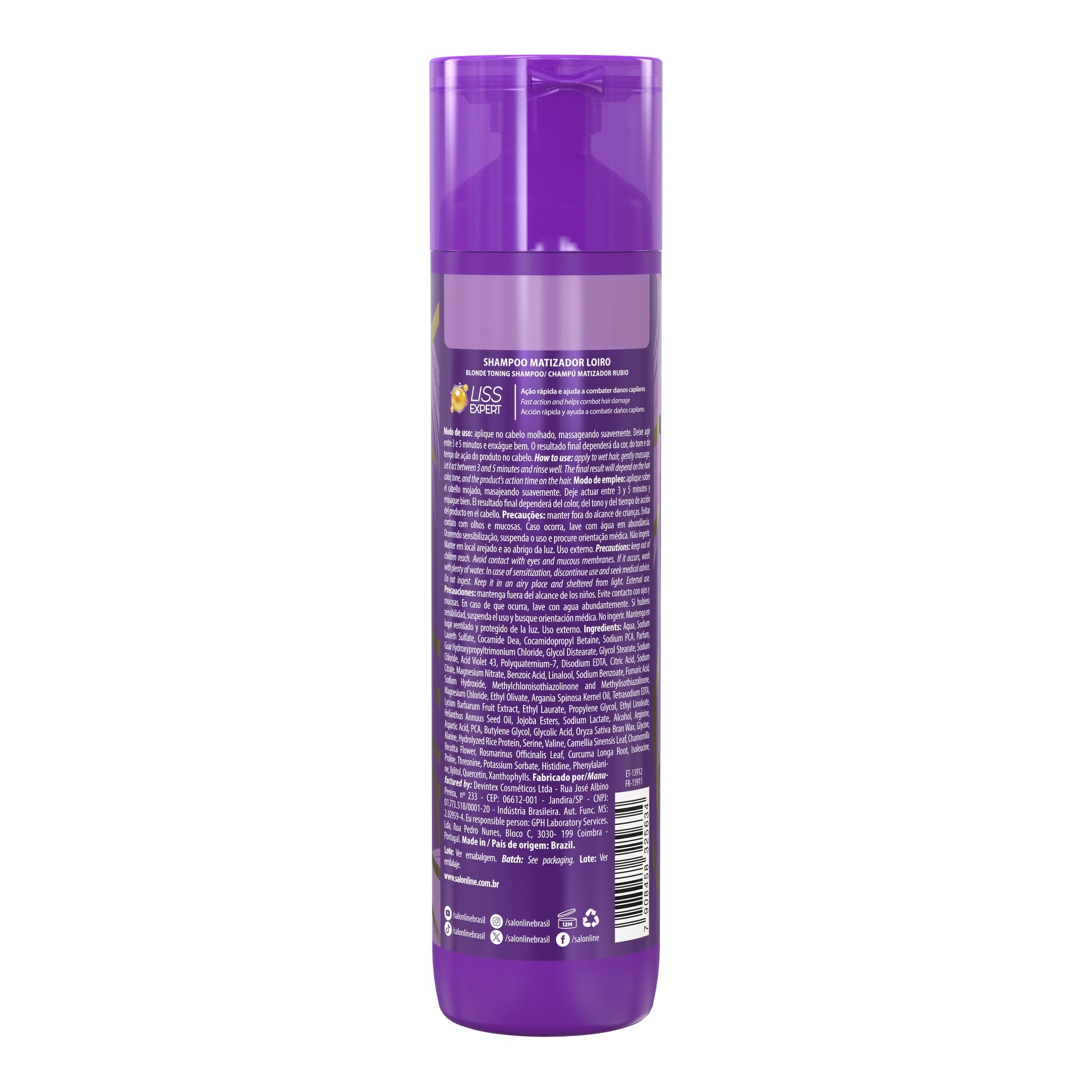 Salon Line Meu Liso Shampoo Matizador 300ml — foto oficial da marca