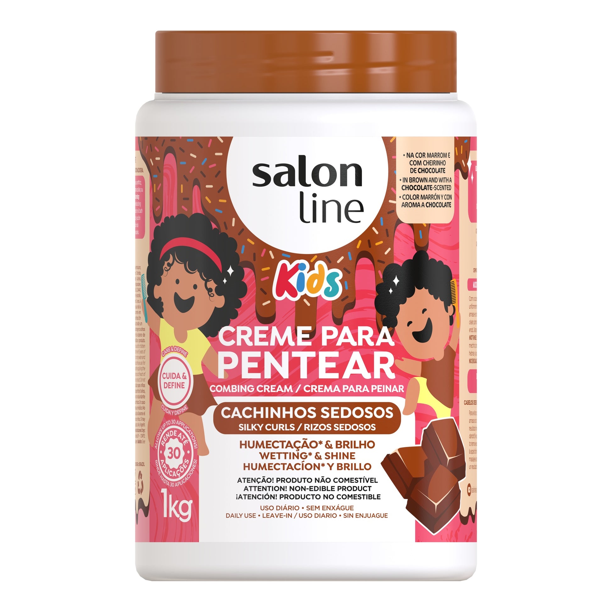 Salon Line kids Cachinhos Sedosos Creme Para Pentear 1kg — foto oficial da marca
