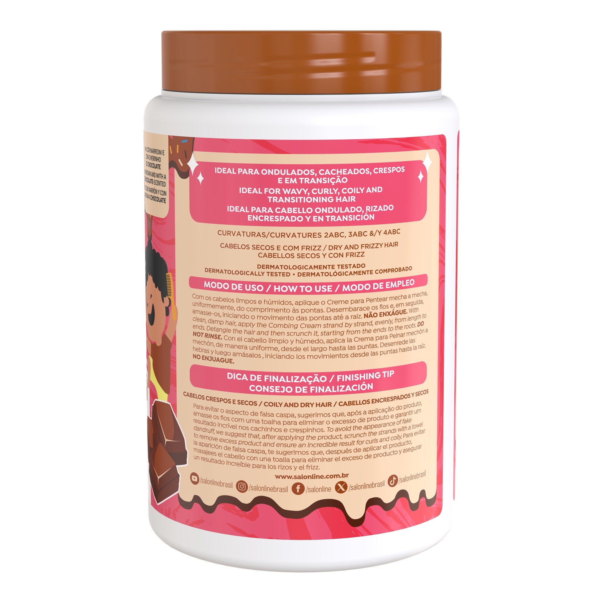 Salon Line kids Cachinhos Sedosos Creme Para Pentear 1kg — foto oficial da marca