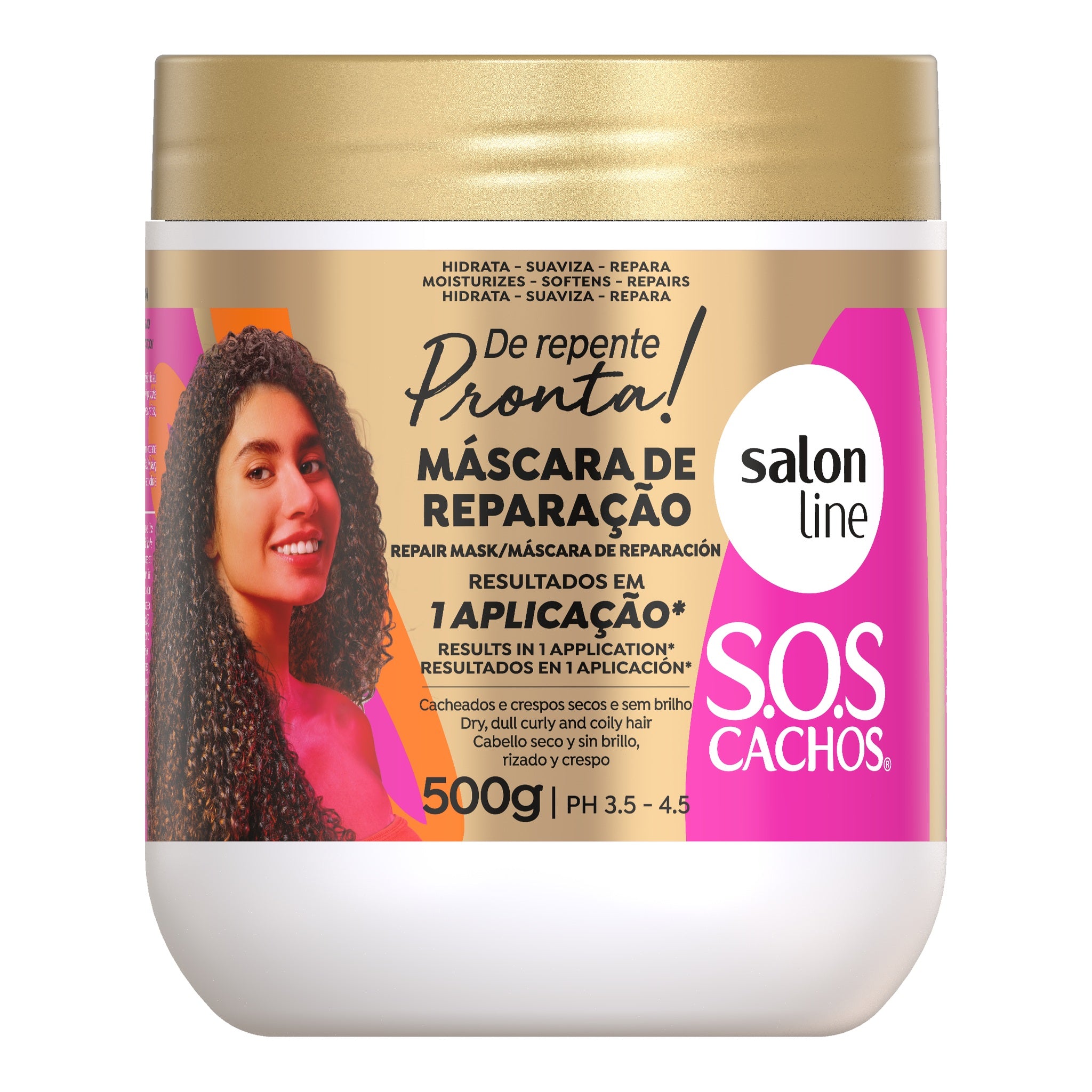 Salon Line S.O.S Cachos de Repente Pronta Máscara 500g — foto oficial da marca