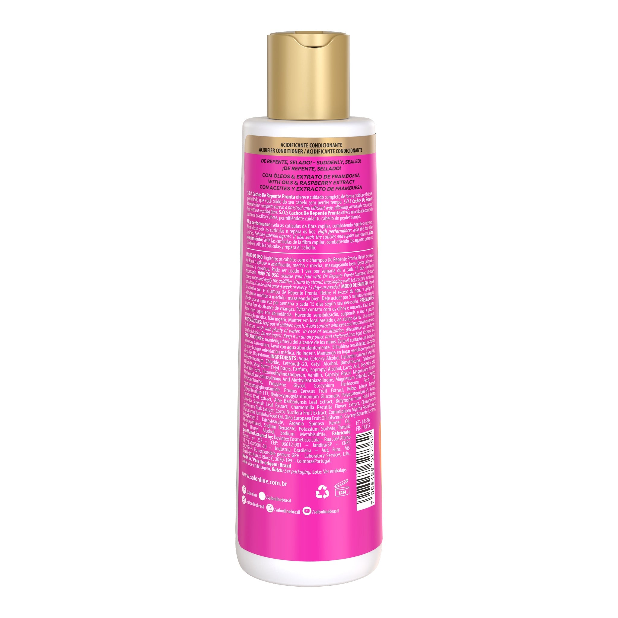 Salon Line S.O.S Cachos de Repente Acidificante Capilar 300ml — foto oficial da marca