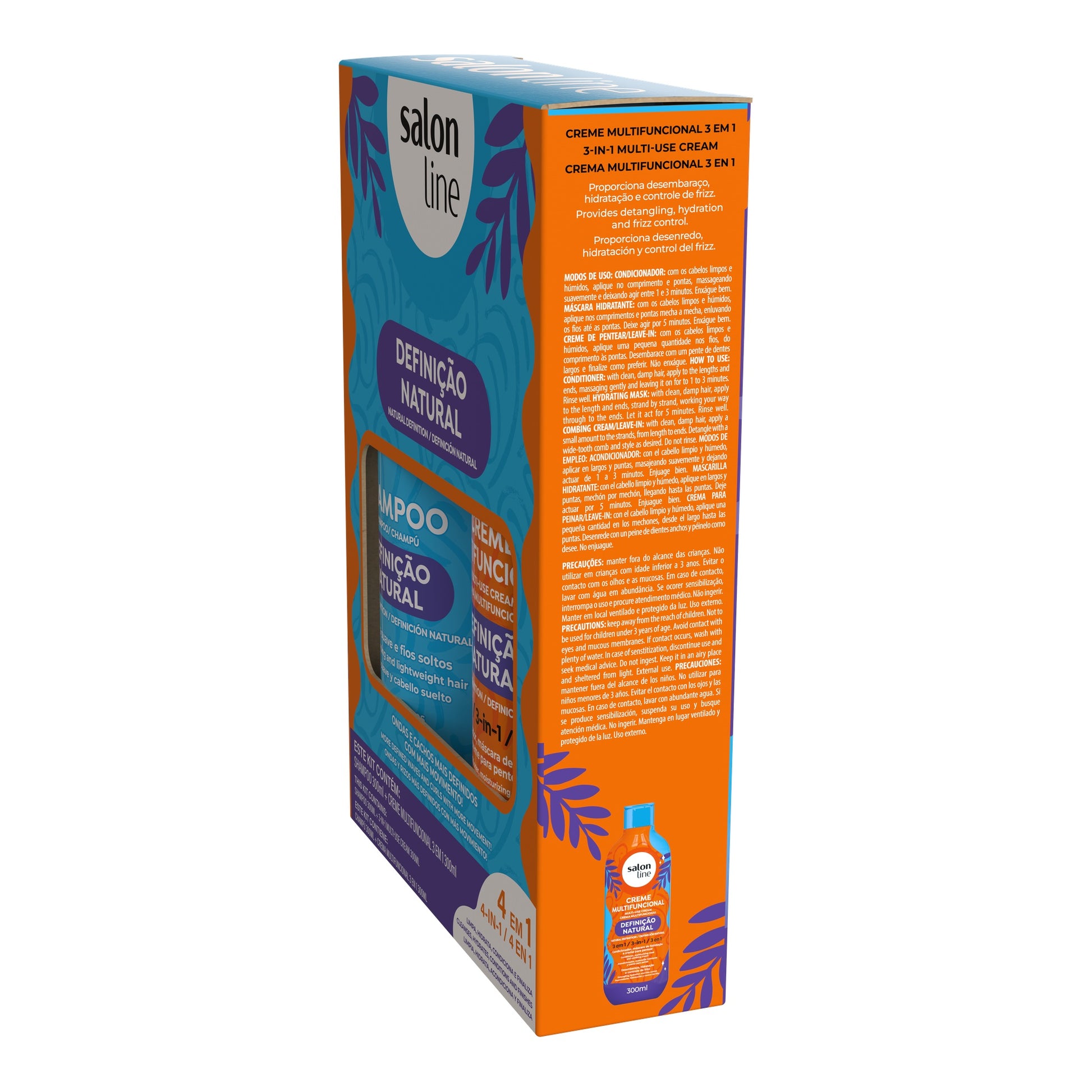 Salon Line Definição Natural Kit Shampoo + Creme Multifuncional 300ml — foto oficial da marca