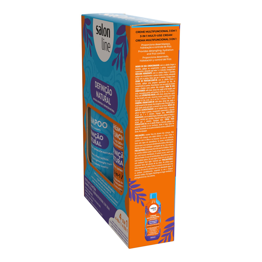 Salon Line Definição Natural Kit Shampoo + Creme Multifuncional 300ml — foto oficial da marca