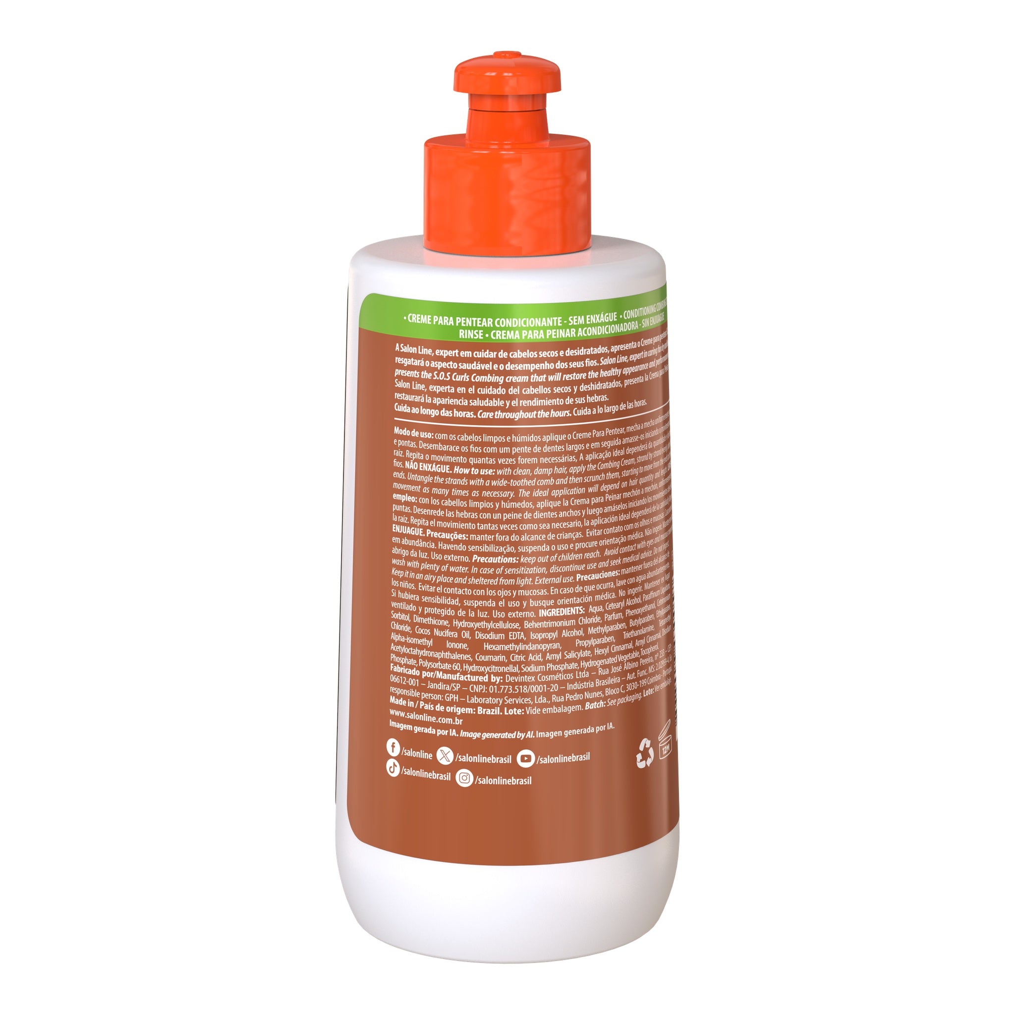 Salon Line SOS Cachos Coco Creme de Pentear 300ml — foto oficial da marca