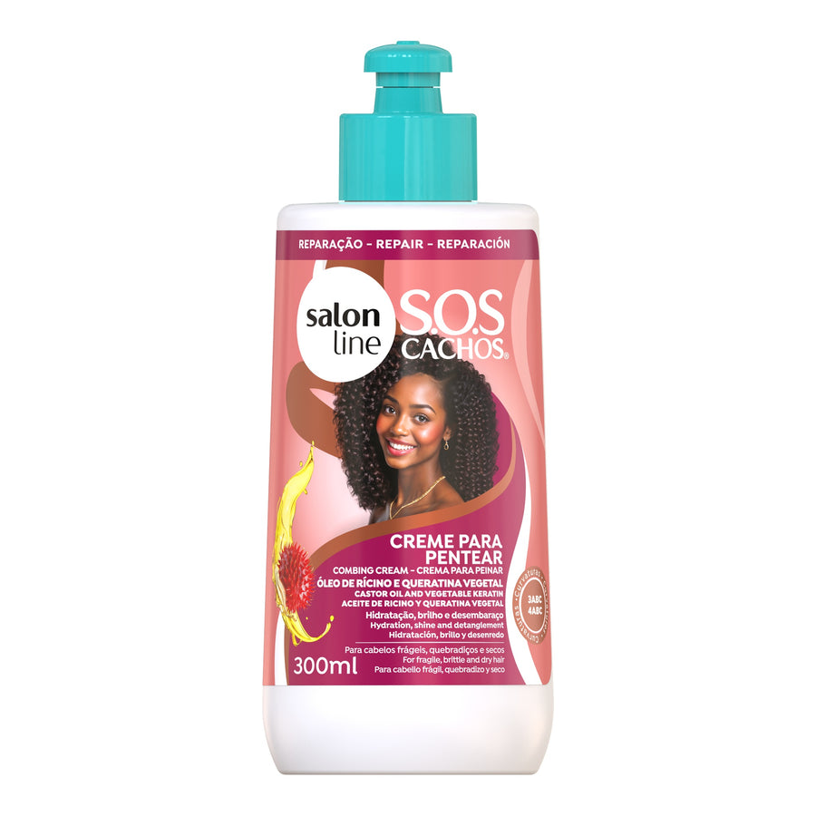 Salon Line SOS Cachos Rícino e Queratina Creme de Pentear 300ml — foto oficial da marca