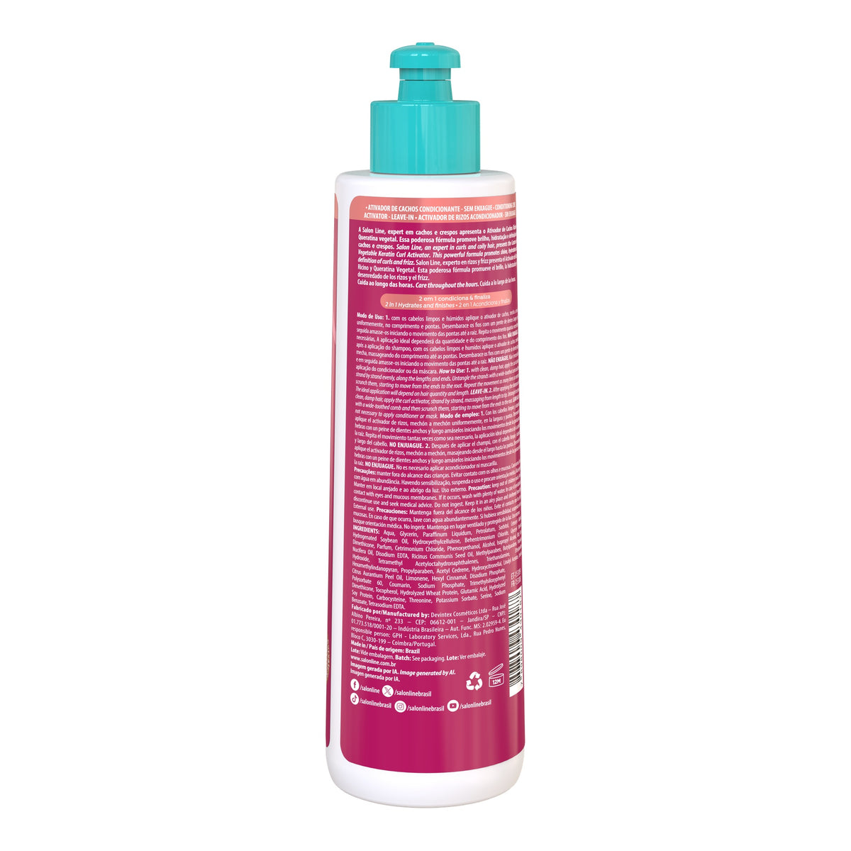 Salon Line SOS Cachos Rícino e Queratina Ativador de Cachos 300ml — foto oficial da marca