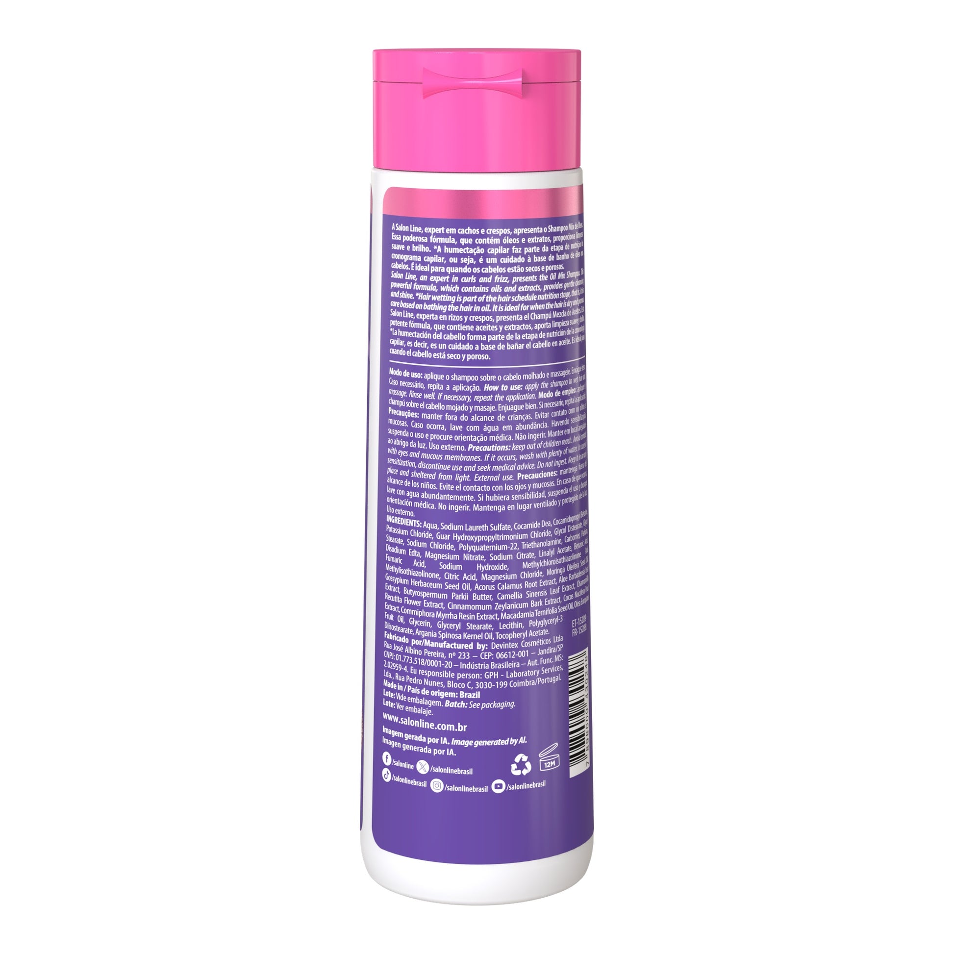 Salon Line SOS Cachos Mix de Óleos Shampoo 300ml — foto oficial da marca