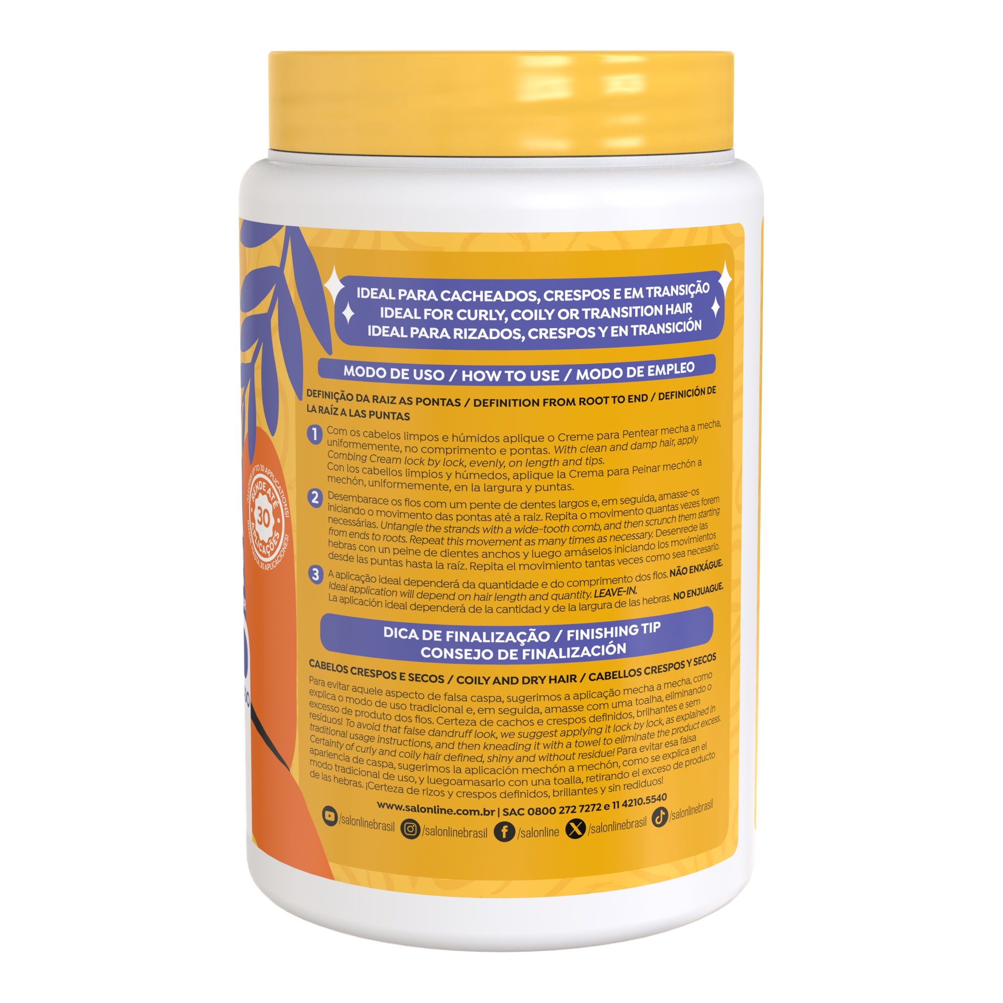 Salon Line Brilho Molhado Creme Para Pentear 1kg — foto oficial da marca