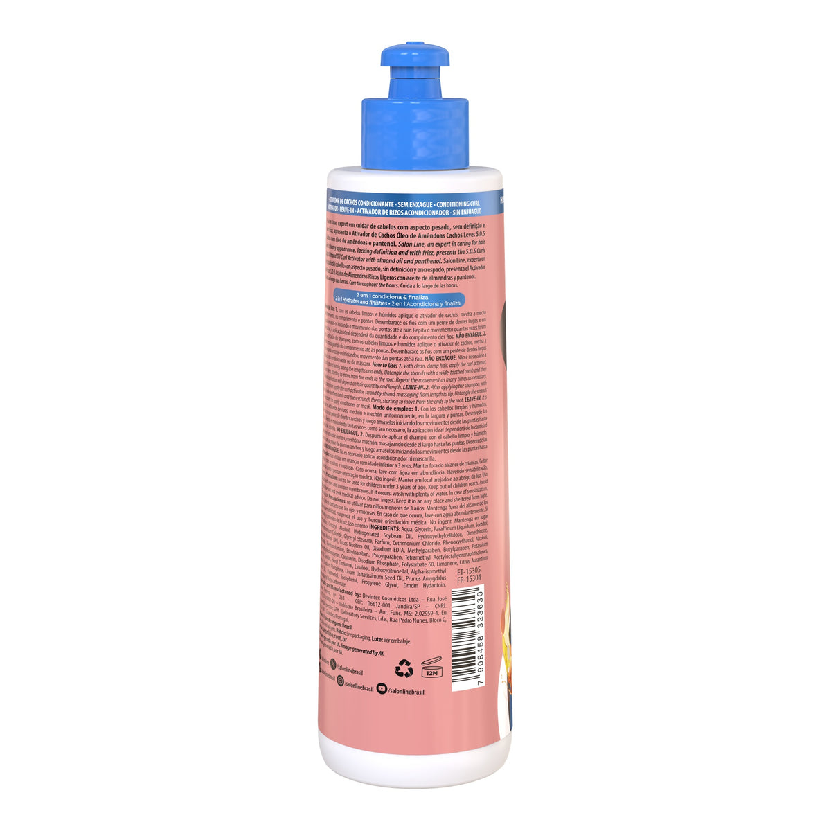 Salon Line SOS Cachos Óleo de Amêndoas Ativador de Cachos 300ml — foto oficial da marca