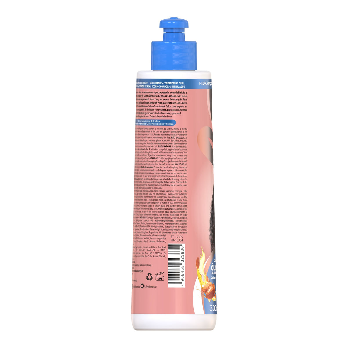 Salon Line SOS Cachos Óleo de Amêndoas Ativador de Cachos 300ml — foto oficial da marca