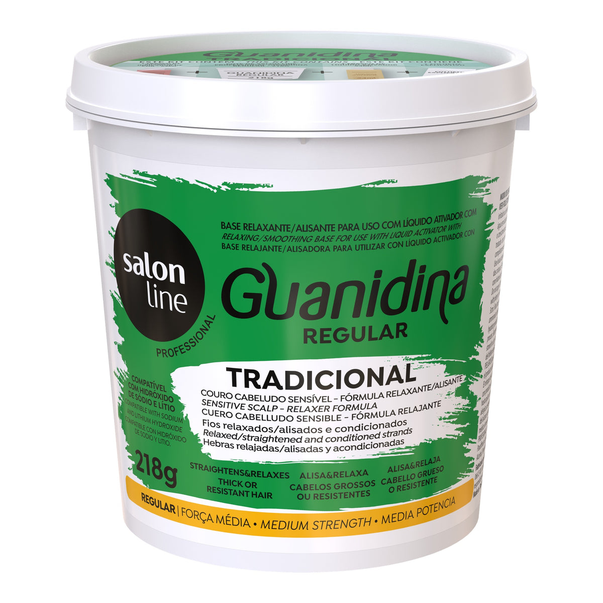 Salon Line Guanidina Tradicional Regular Alisa e Relaxa 218g — foto oficial da marca
