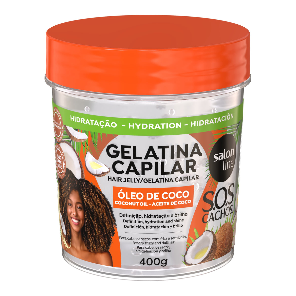 Salon Line SOS Cachos Gelatina Óleo De Coco 400g — foto oficial da marca