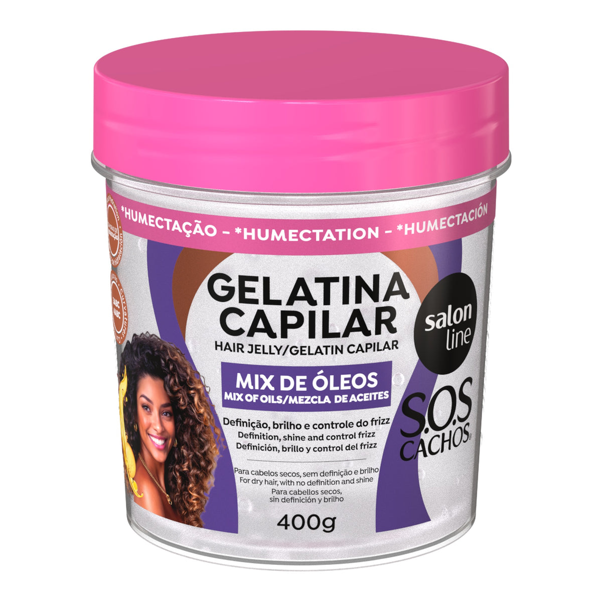 Salon Line SOS Cachos Mix De Óleos Gelatina 400g — foto oficial da marca