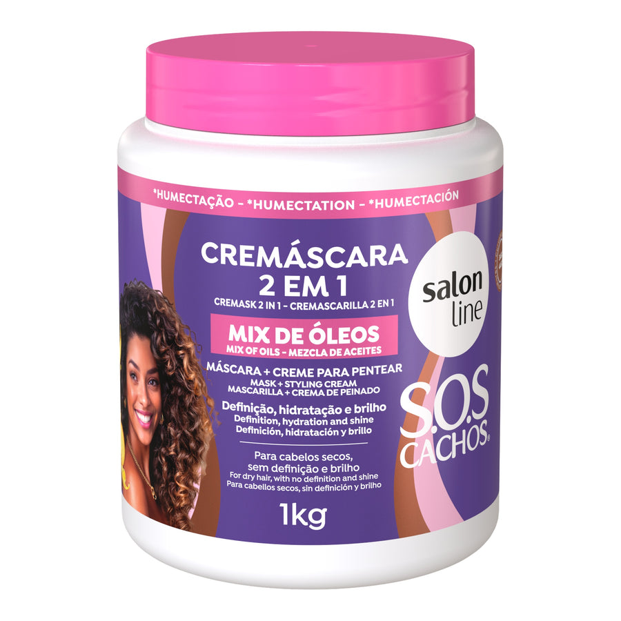 Salon Line SOS Cachos Mix De Óleos Máscara 2 Em 1 1KG — foto oficial da marca