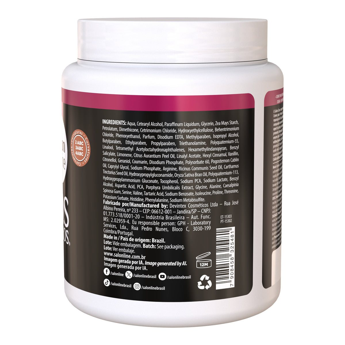 Salon Line SOS CaChos Arginina Creme Para Pentear 1Kg — foto oficial da marca