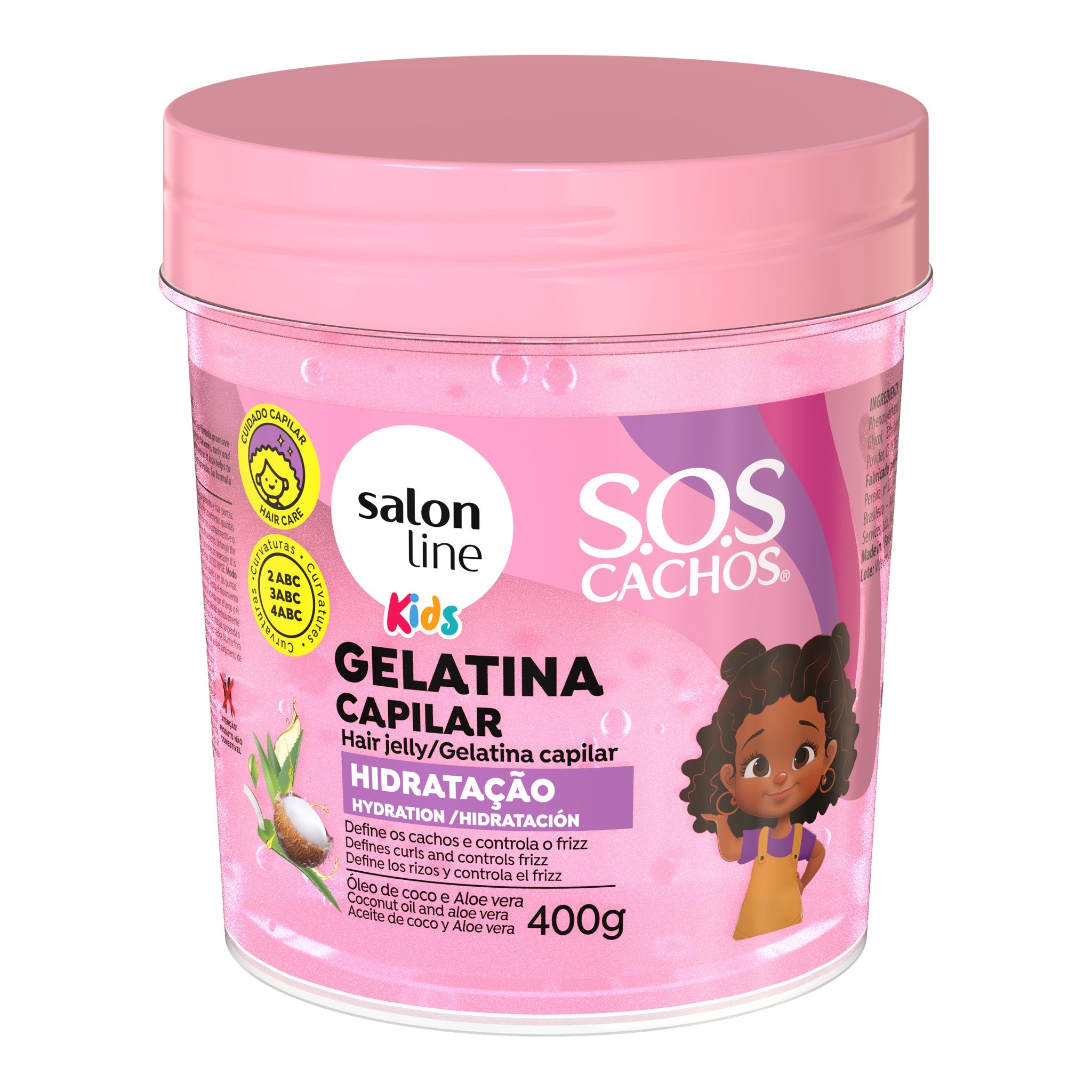 Salon Line Kids Gelatina Capilar Hidratação 400g — foto oficial da marca
