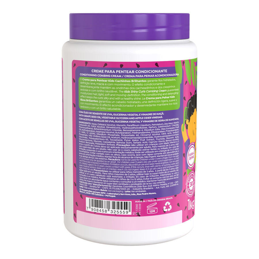 Salon Line Kids Cachinhos Brilhantes Creme Para Pentear 1Kg — foto oficial da marca
