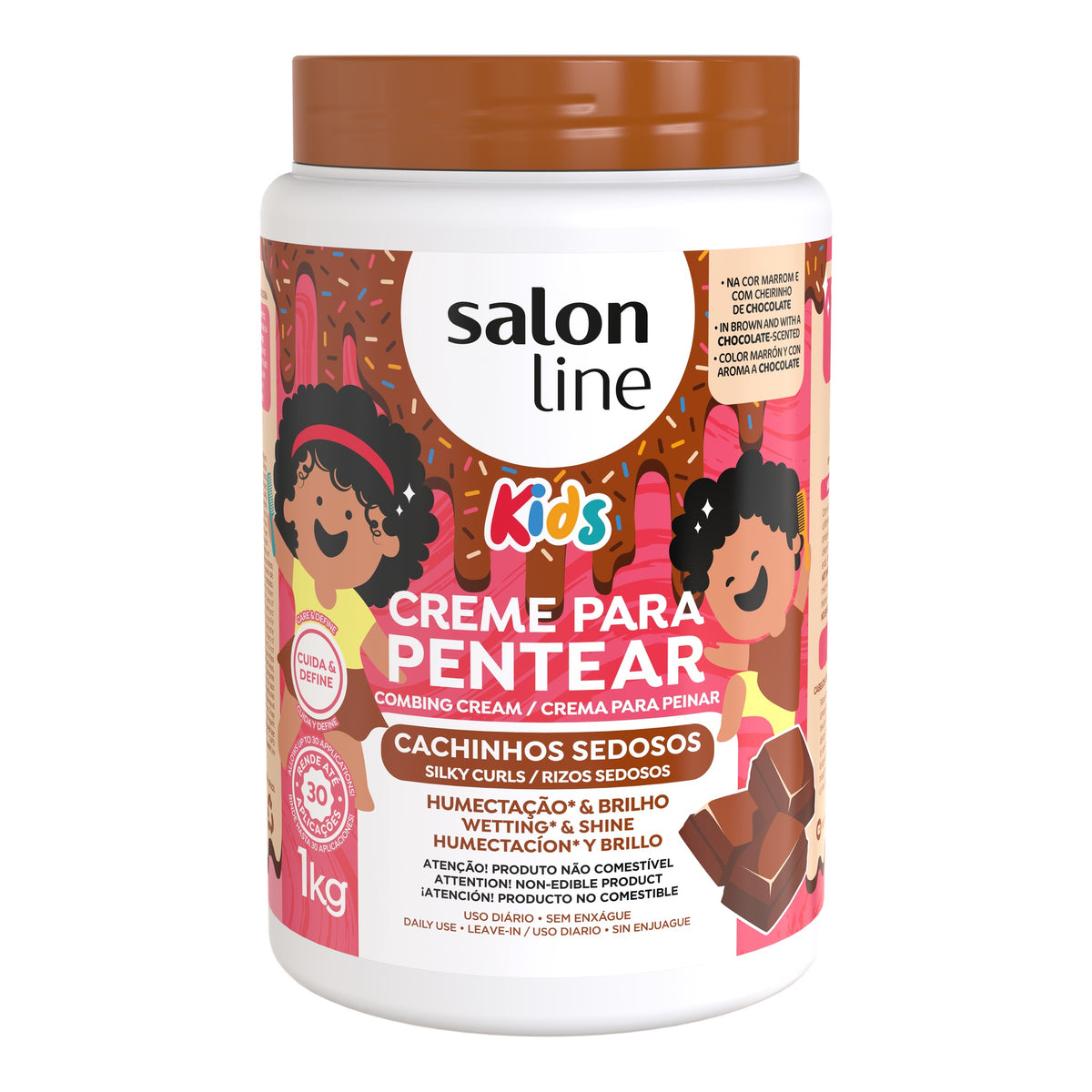 Salon Line kids Cachinhos Sedosos Creme Para Pentear 1kg — foto oficial da marca