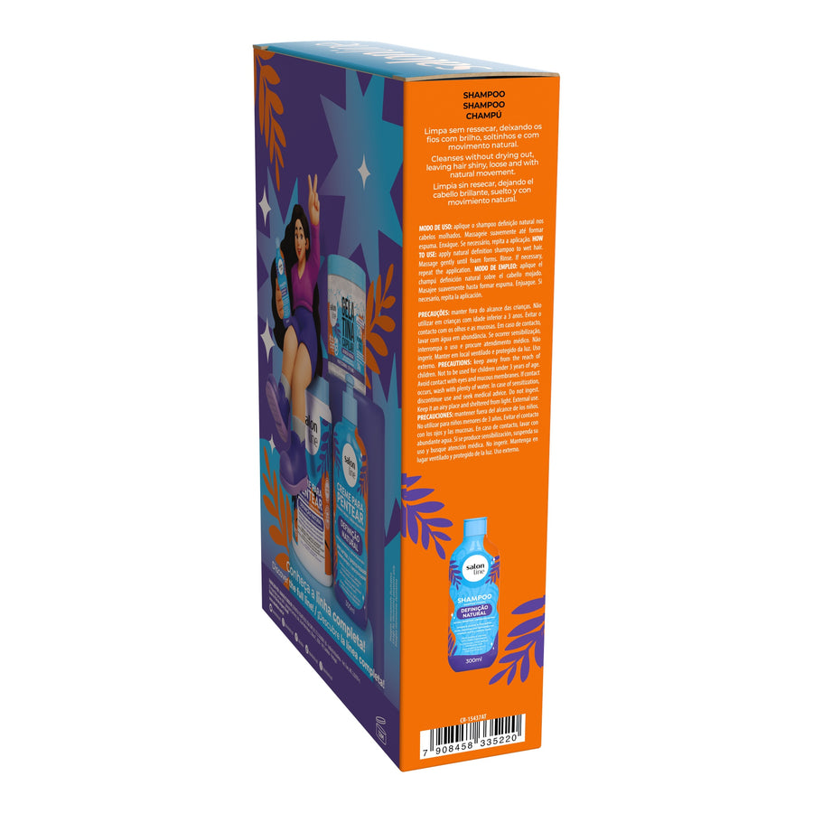 Salon Line Definição Natural Kit Shampoo + Creme Multifuncional 300ml — foto oficial da marca