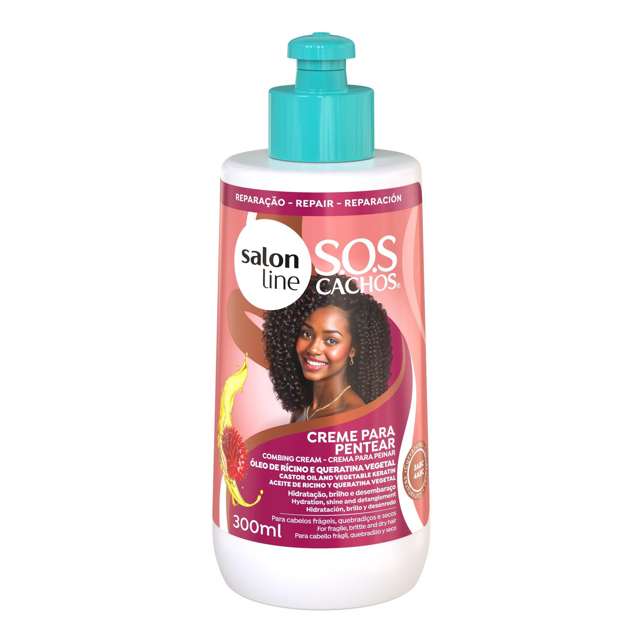Salon Line SOS Cachos Rícino e Queratina Creme de Pentear 300ml — foto oficial da marca