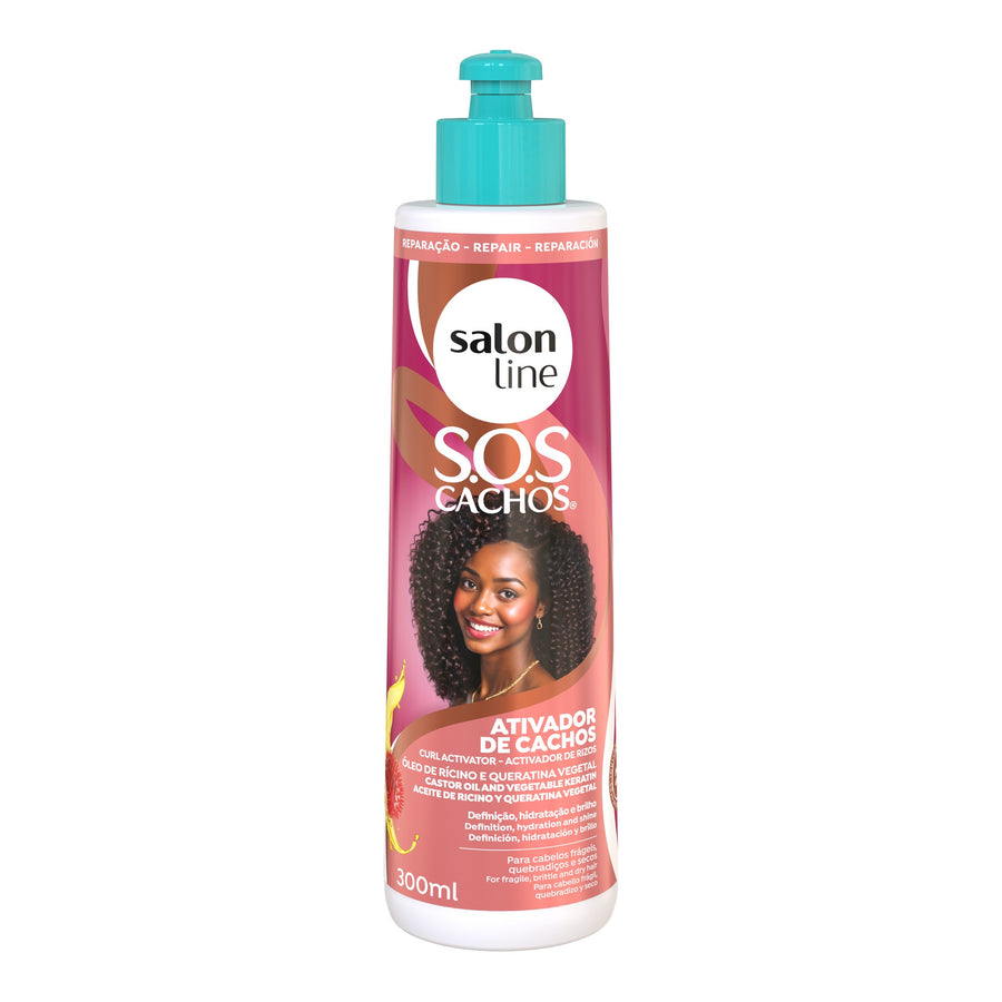 Salon Line SOS Cachos Rícino e Queratina Ativador de Cachos 300ml — foto oficial da marca