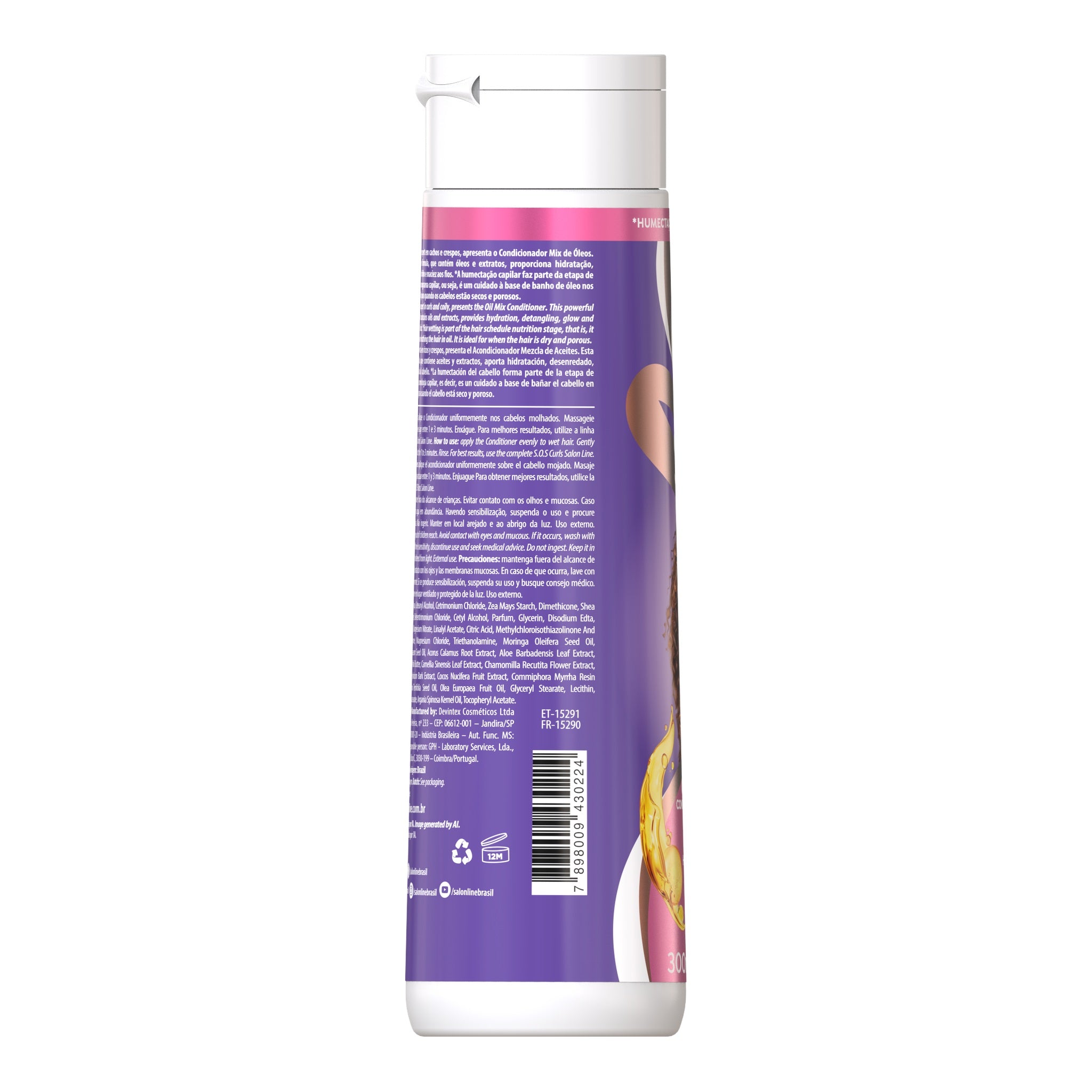 Salon Line SOS Cachos Mix de Óleos Condicionador 300ml — foto oficial da marca