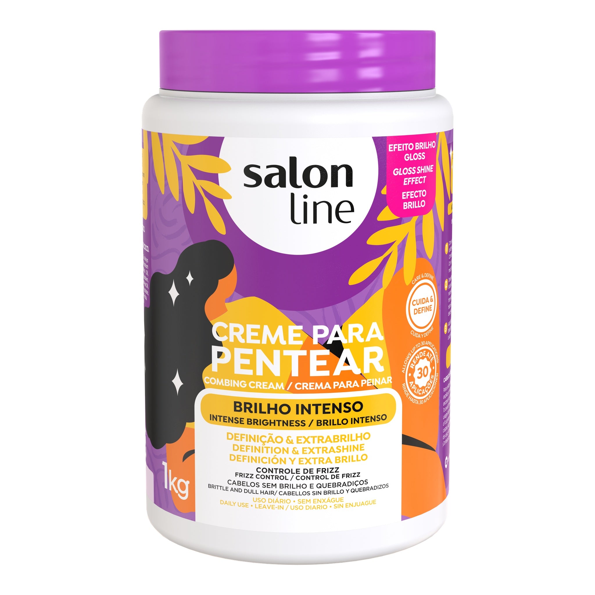 Salon Line Brilho Intenso Creme Para Pentear 1kg — foto oficial da marca