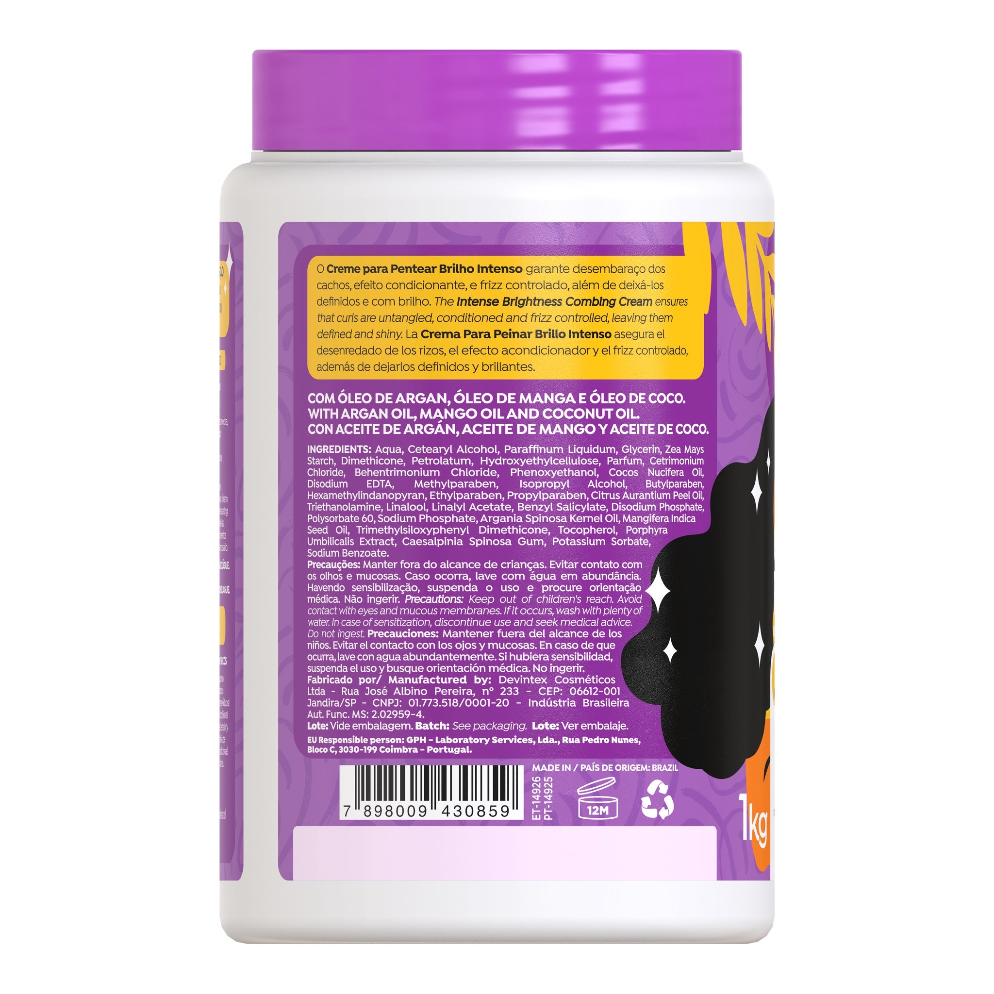 Salon Line Brilho Intenso Creme Para Pentear 1kg — foto oficial da marca
