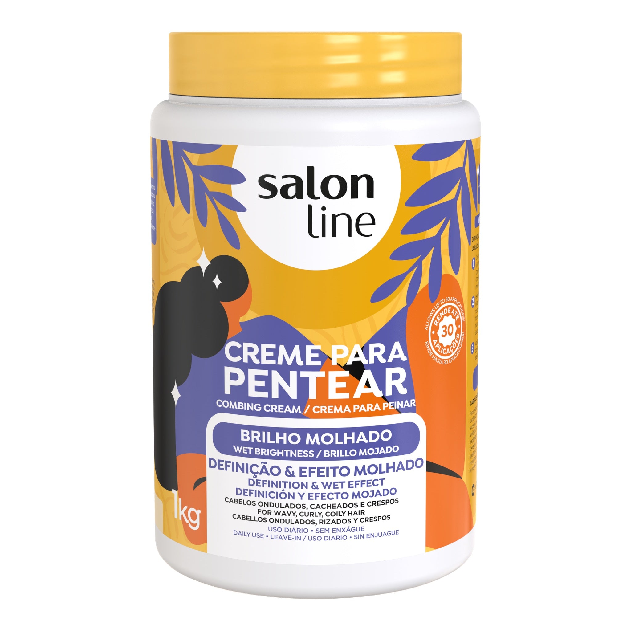 Salon Line Brilho Molhado Creme Para Pentear 1kg — foto oficial da marca