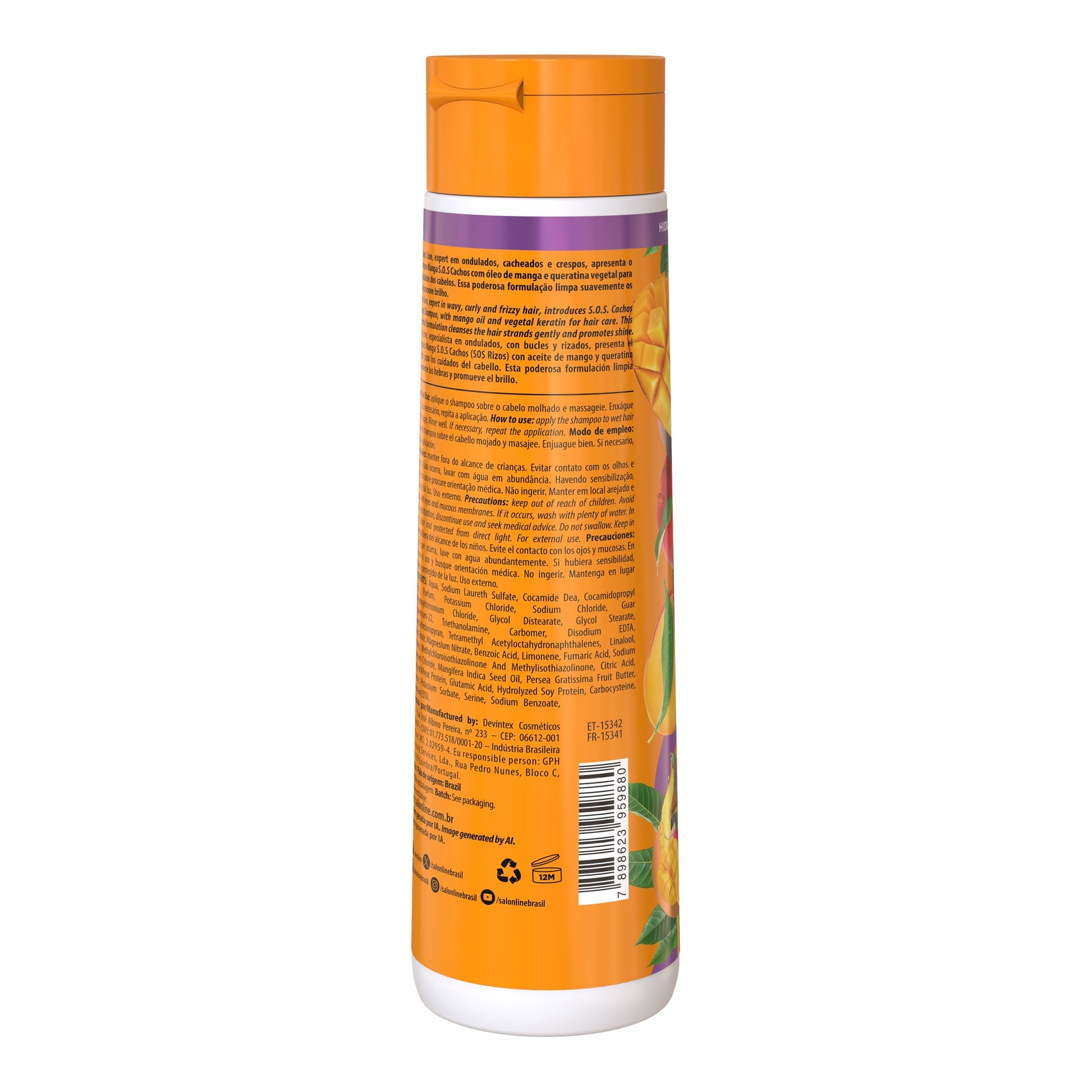Salon Line SOS Cachos Óleo de Manga Shampoo 300ml — foto oficial da marca