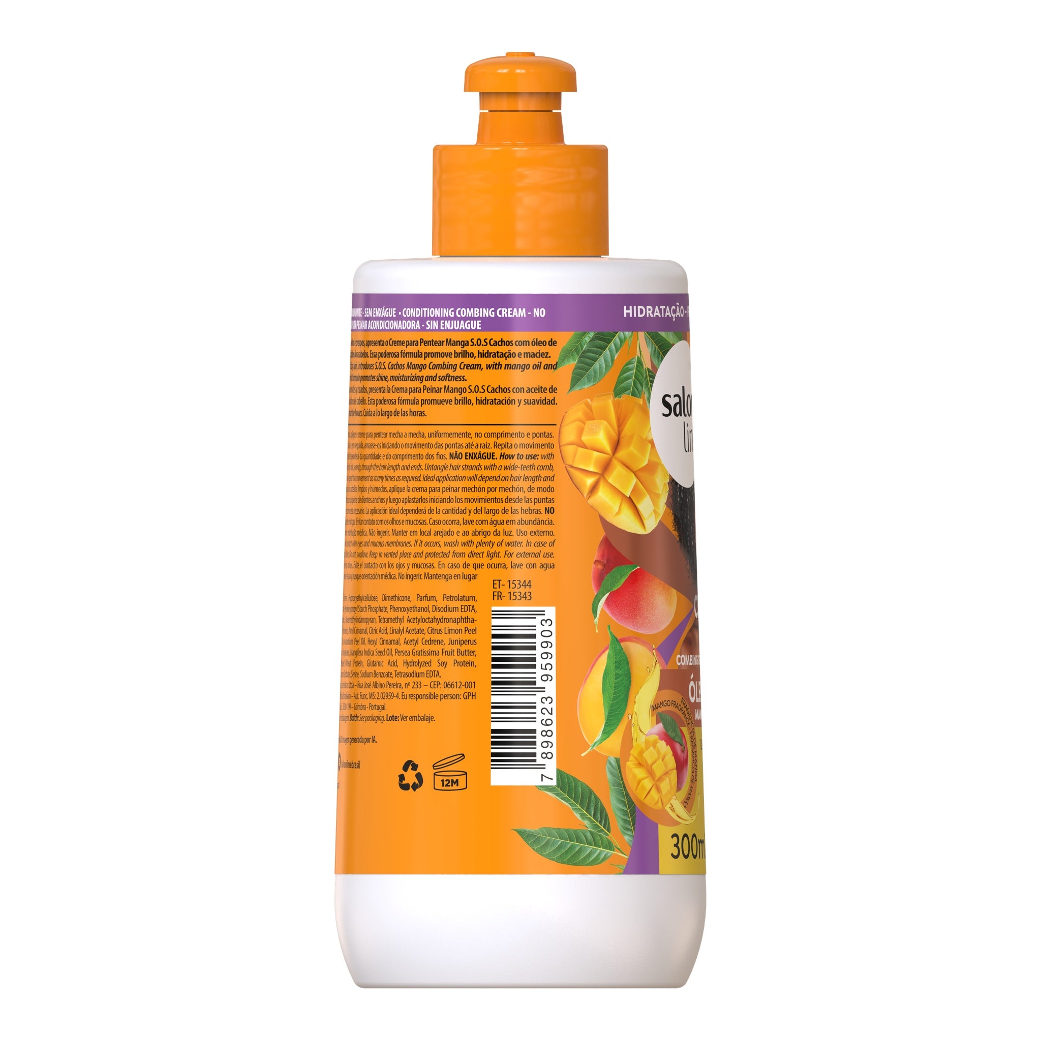 Salon Line  SOS Cachos Óleo de Manga Creme de Pentear 300ml — foto oficial da marca