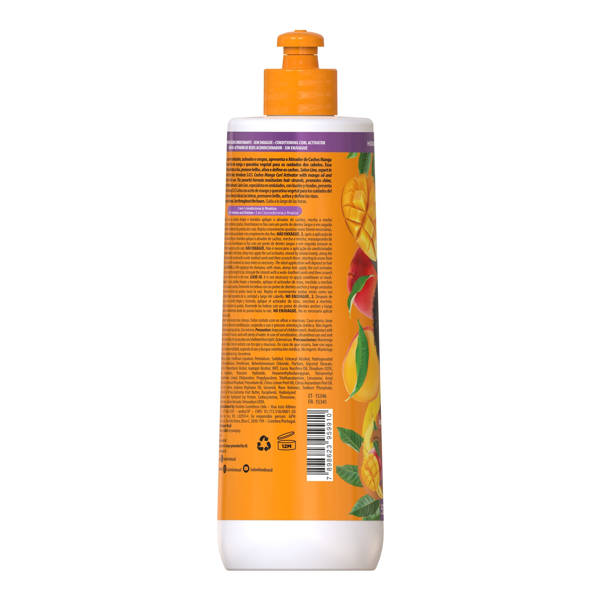 Salon Line SOS Cachos Óleo de Manga  Ativador de Cachos 500ml — foto oficial da marca