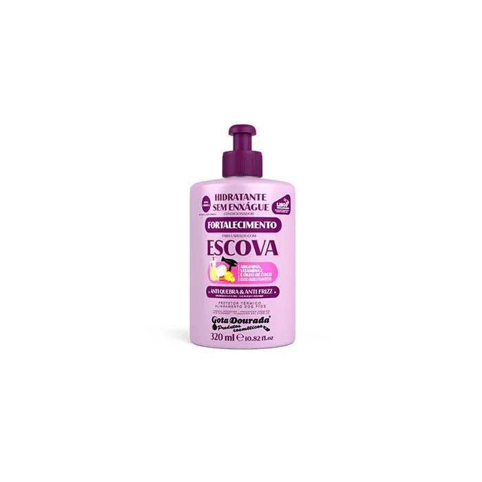 Gota Dourada Cabelos Com Escova Creme de Pentear 320ml - Ilha dos cosméticos