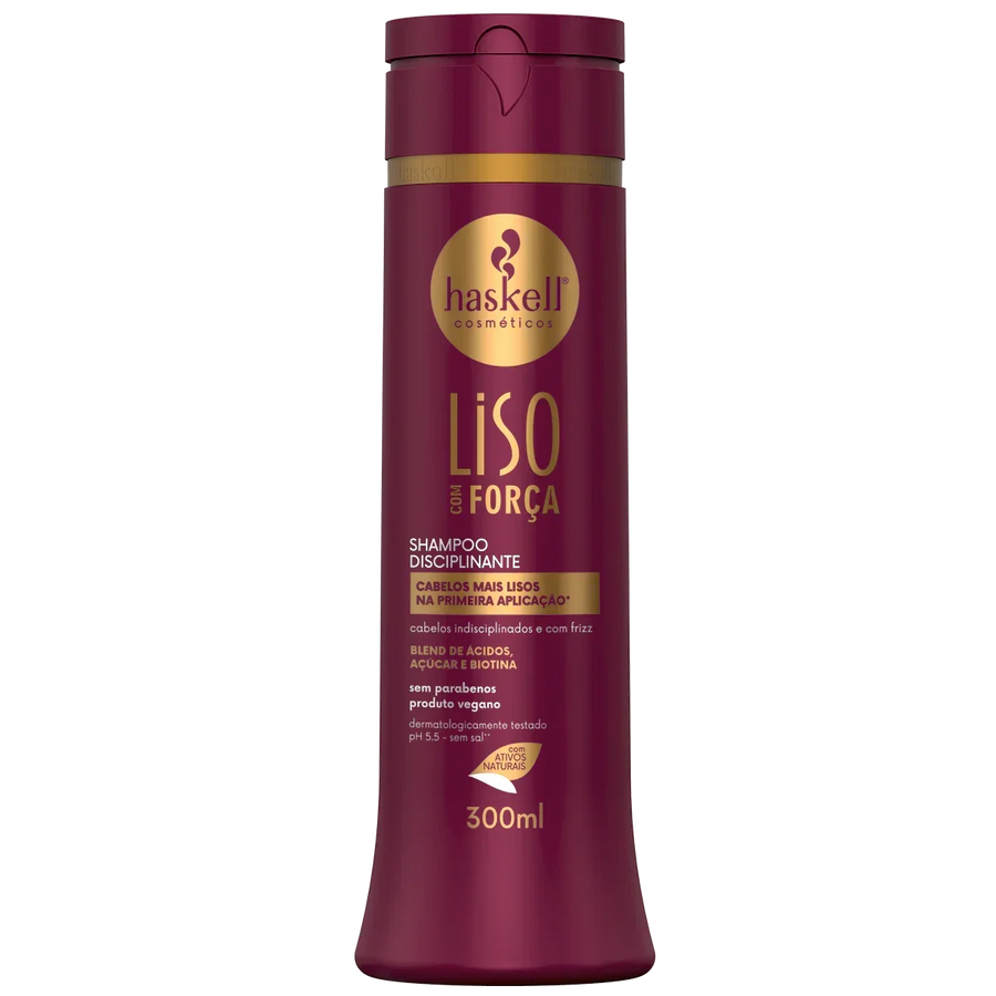 Haskell Liso Com Força Shampoo 300ml - Ilha dos cosméticos