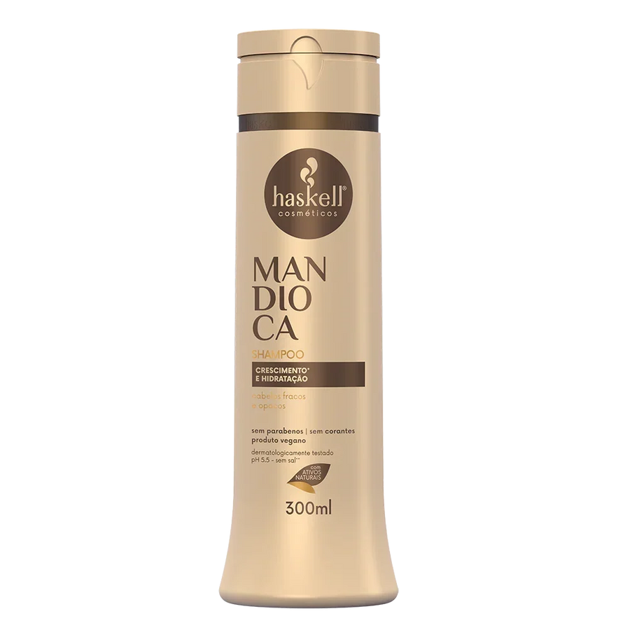 Haskell Mandioca Shampoo Hidratação 300ml e 1L